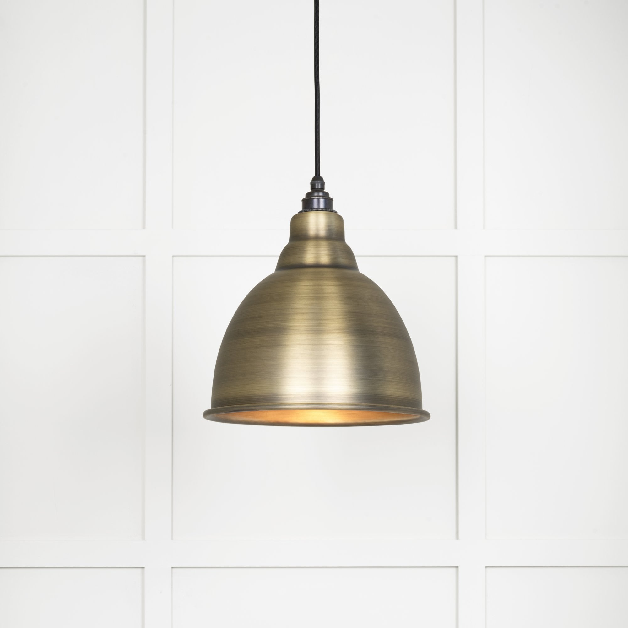 From The Anvil Aged Brass Brindley Pendant
