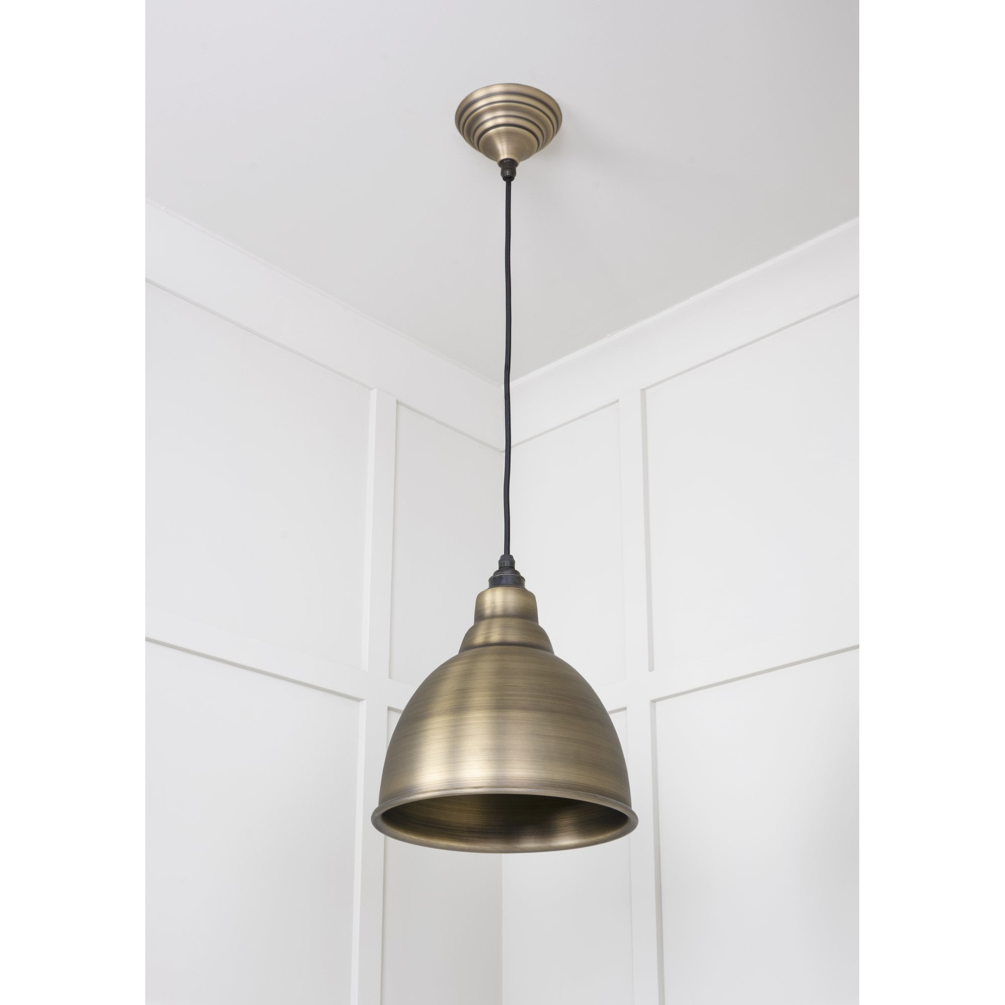 From The Anvil Aged Brass Brindley Pendant
