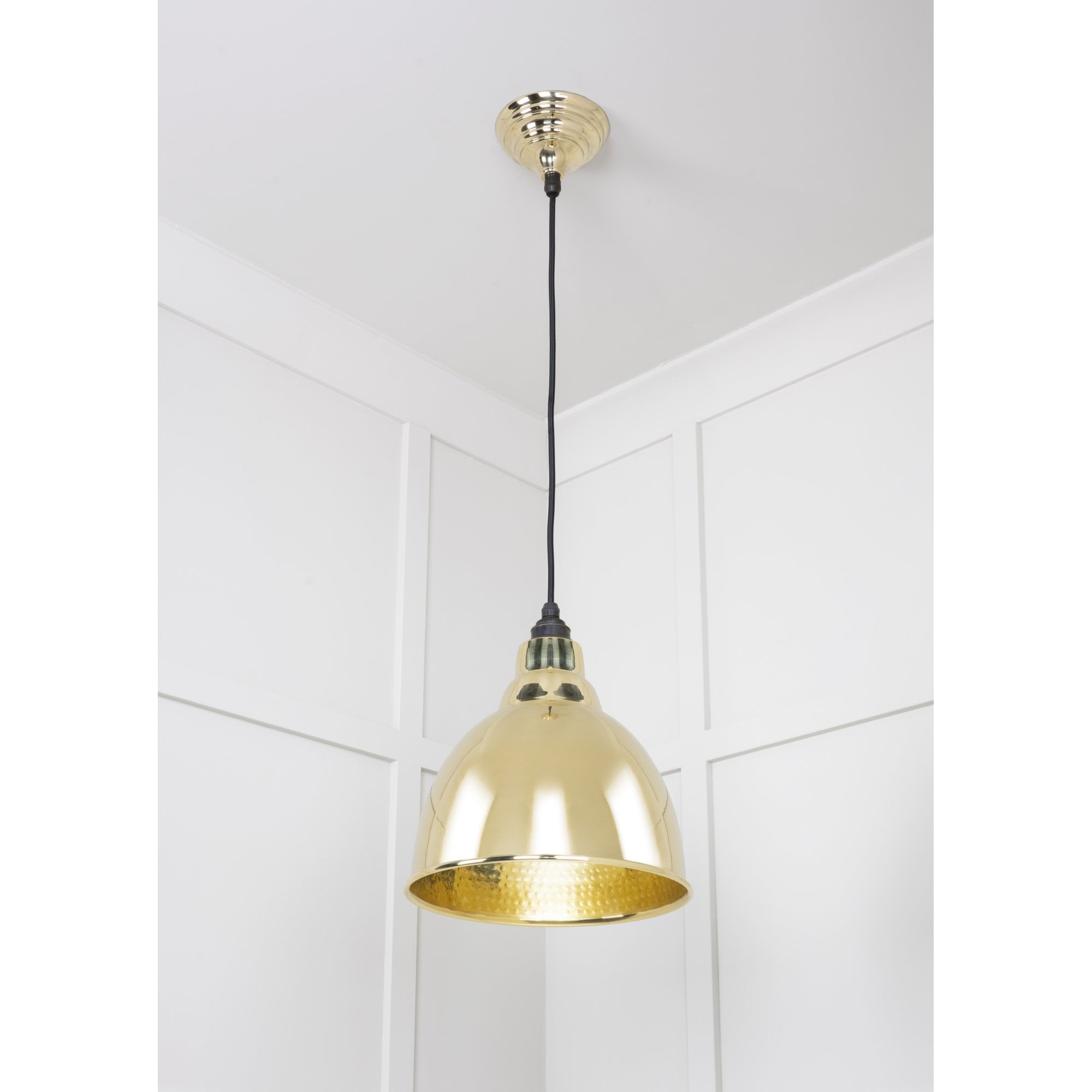 From The Anvil Hammered Brass Brindley Pendant