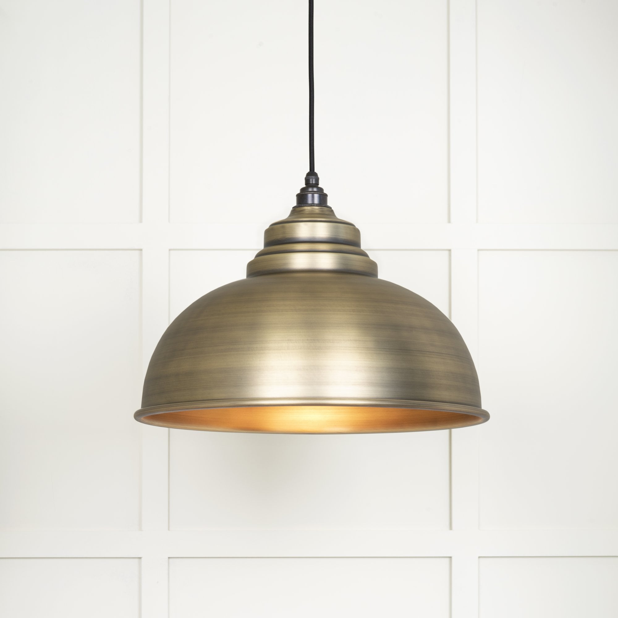 From The Anvil Aged Brass Harborne Pendant