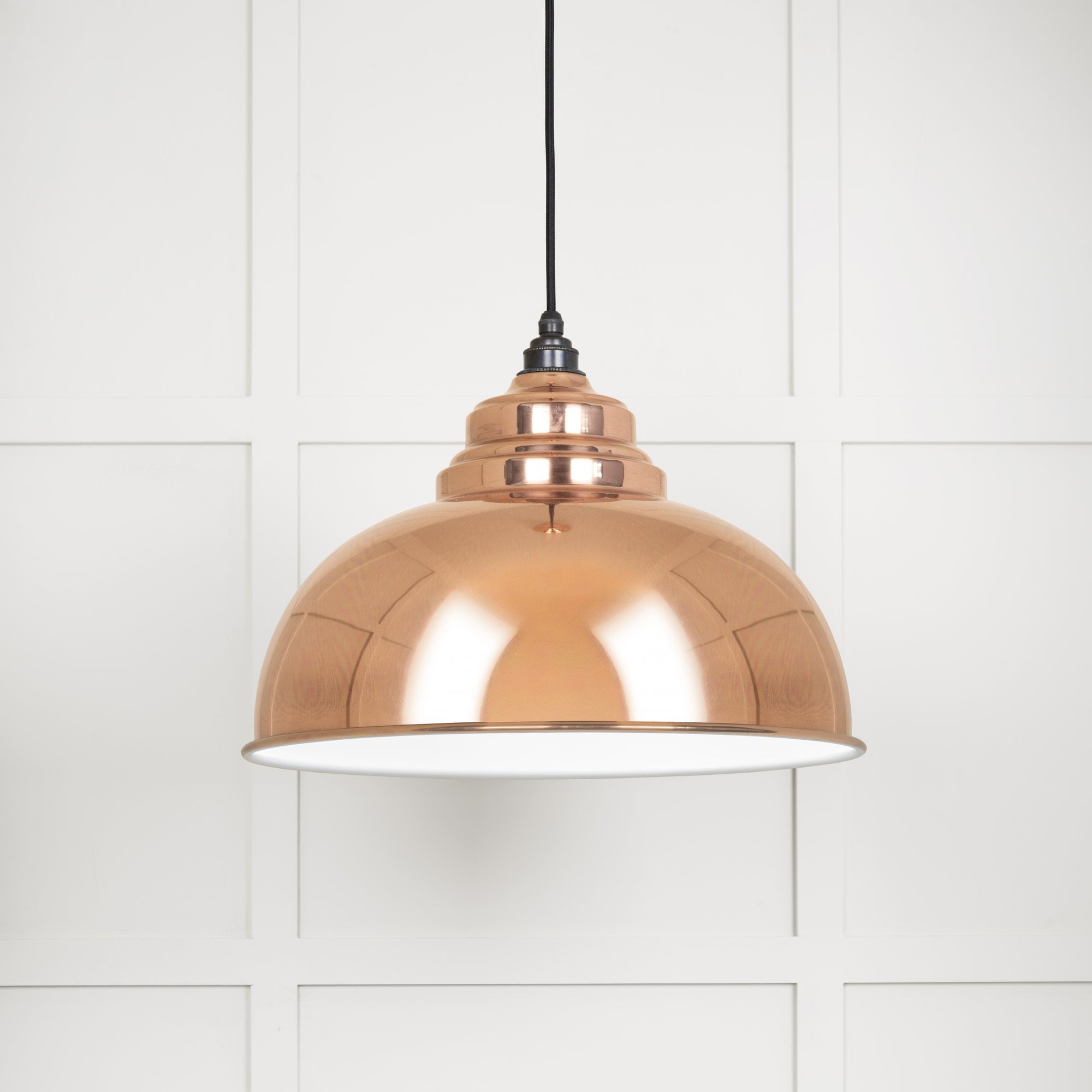 From The Anvil White Gloss Harborne Pendant - Copper