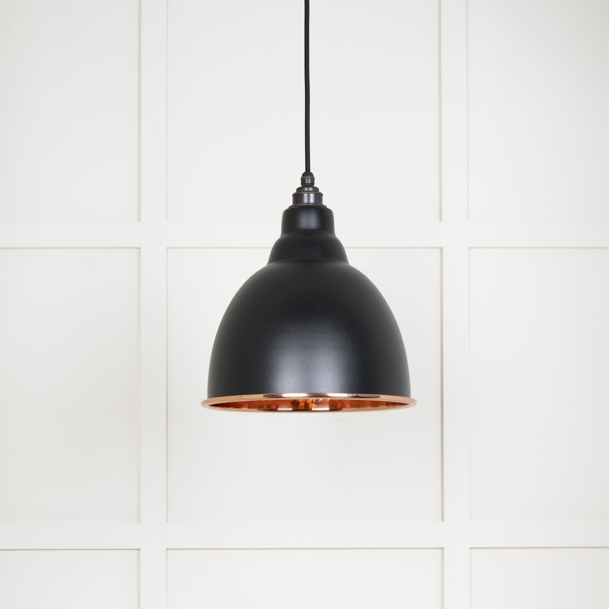 From The Anvil Hammered Copper Brindley Pendant - Elan Black