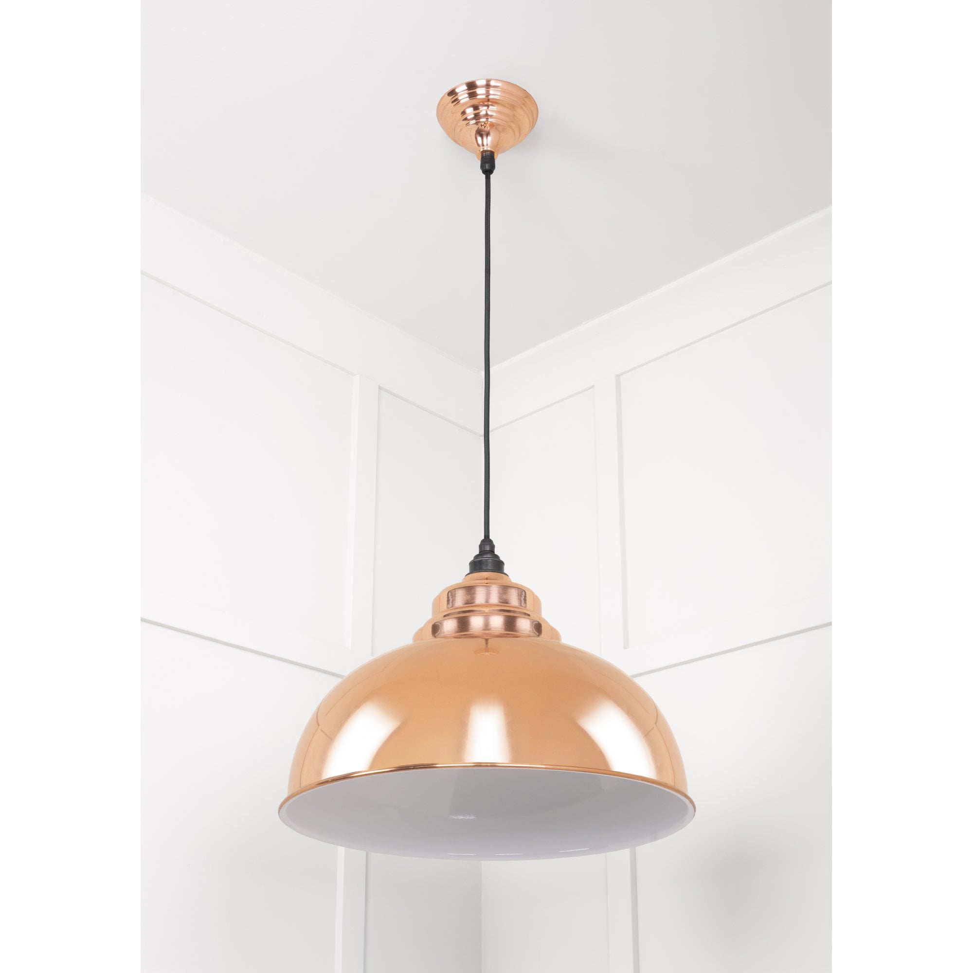 From The Anvil White Gloss Harborne Pendant - Copper