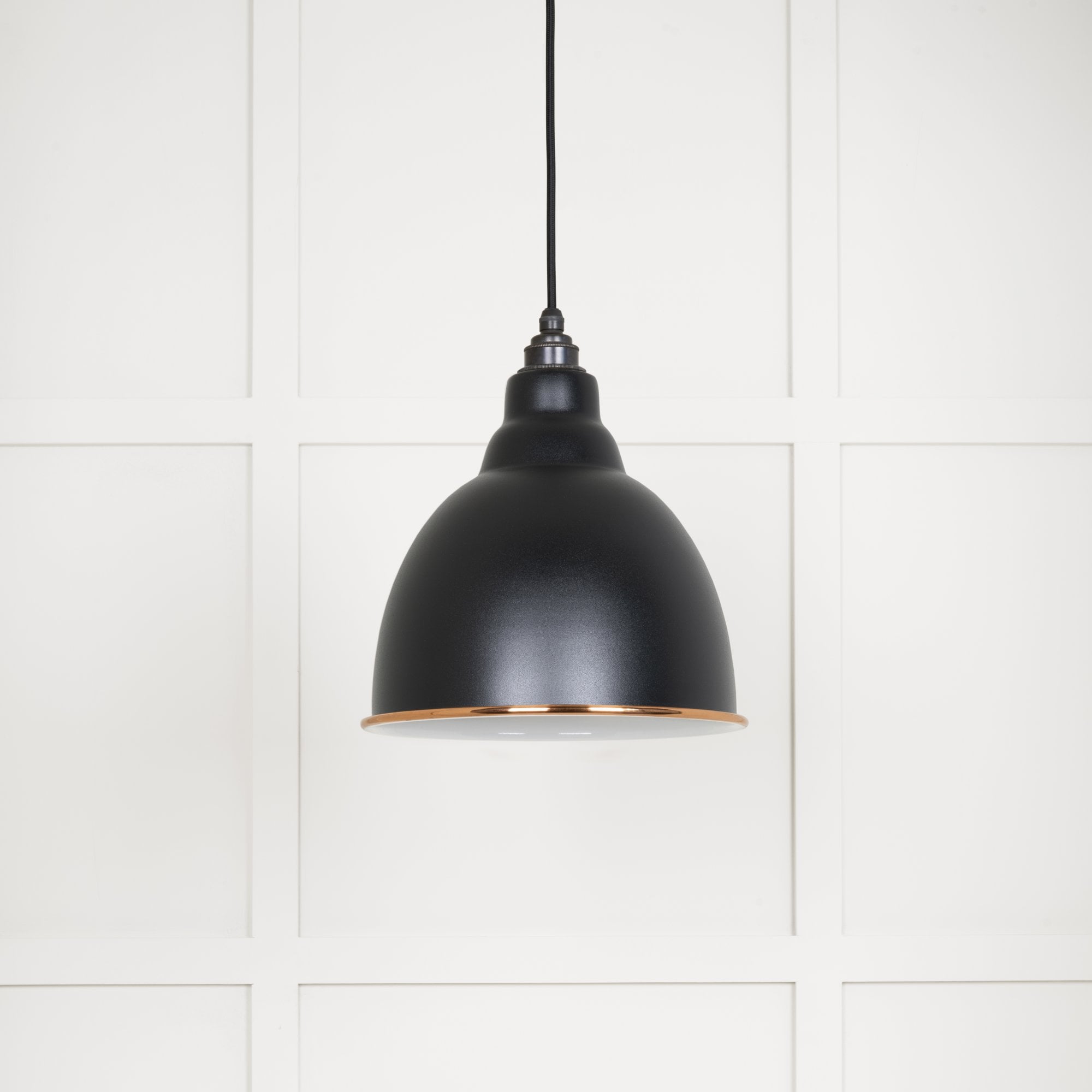 From The Anvil White Gloss Brindley Pendant - Elan Black