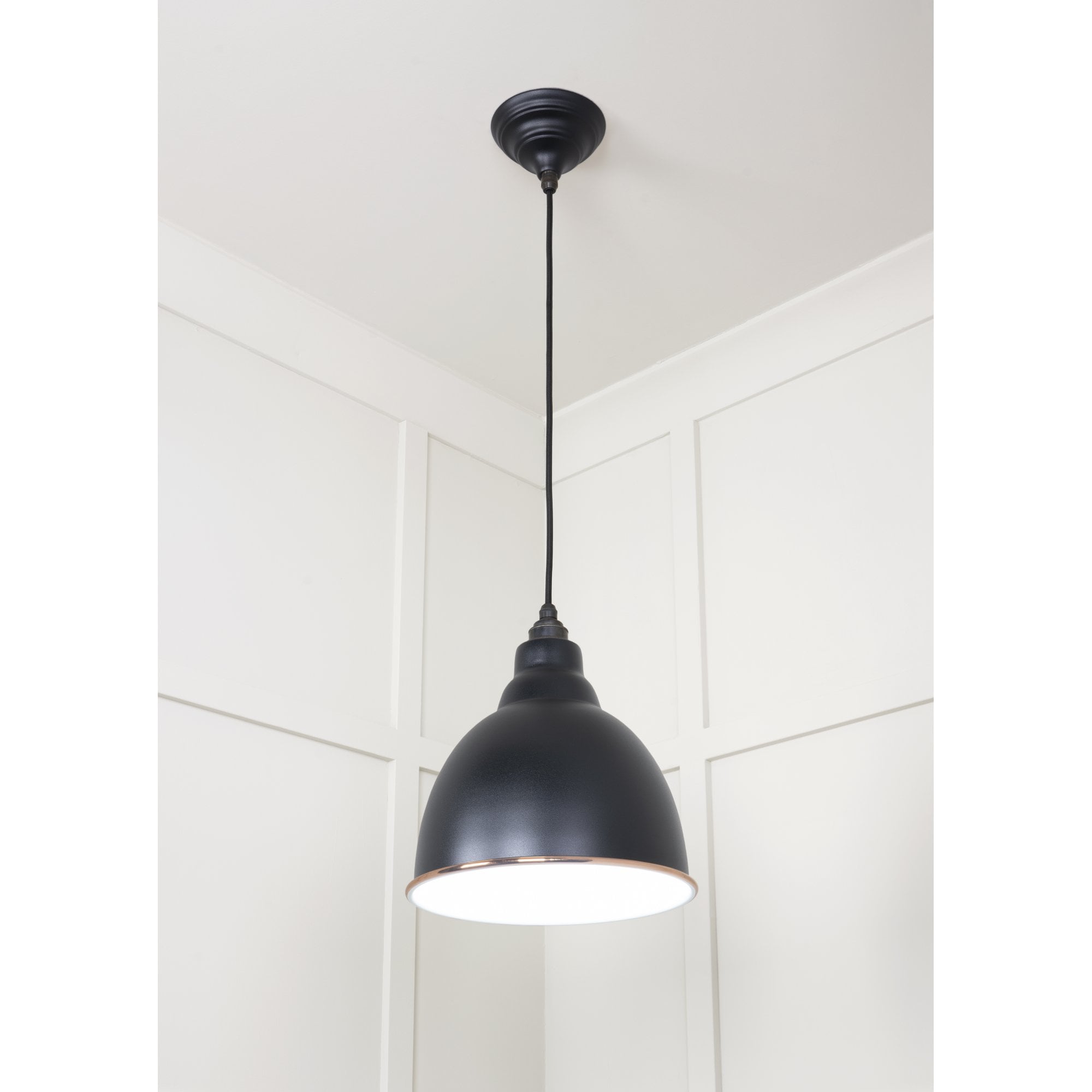 From The Anvil White Gloss Brindley Pendant - Elan Black