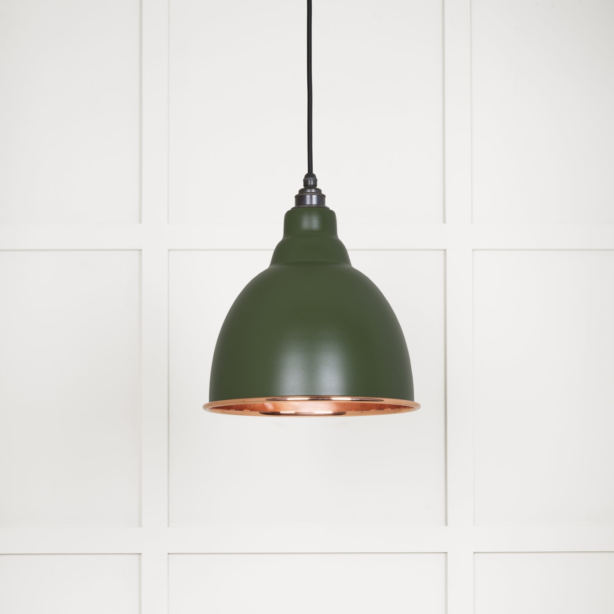 From The Anvil Smooth Copper Brindley Pendant - Heath (Earthy Green)