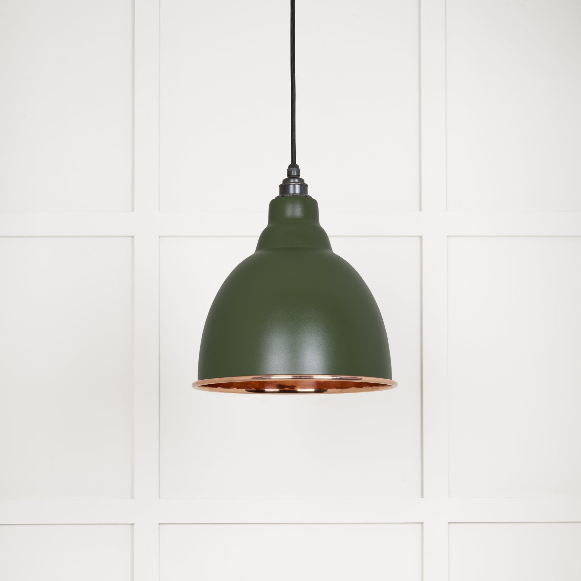 From The Anvil Smooth Copper Brindley Pendant - Heath (Earthy Green)
