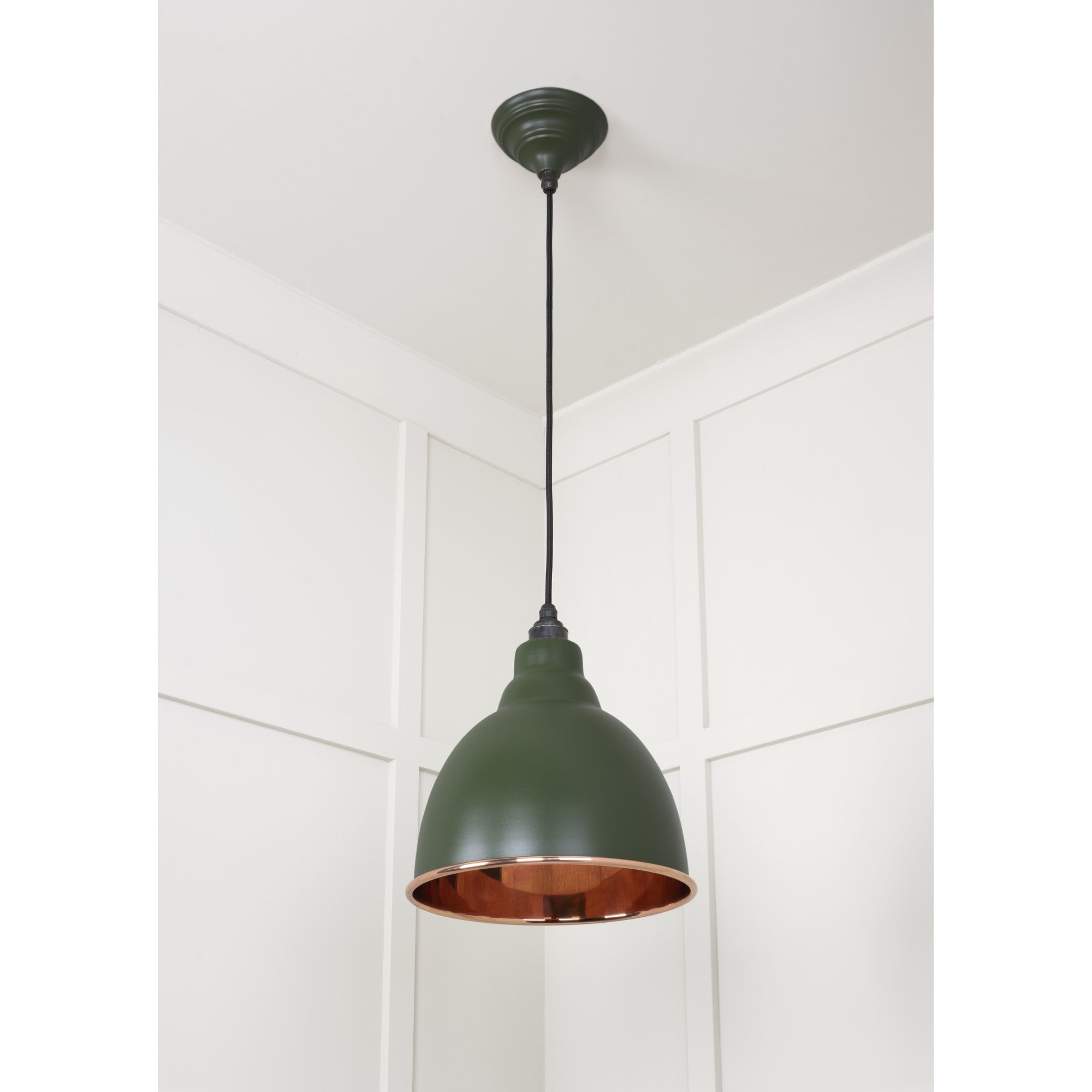 From The Anvil Smooth Copper Brindley Pendant - Heath (Earthy Green)