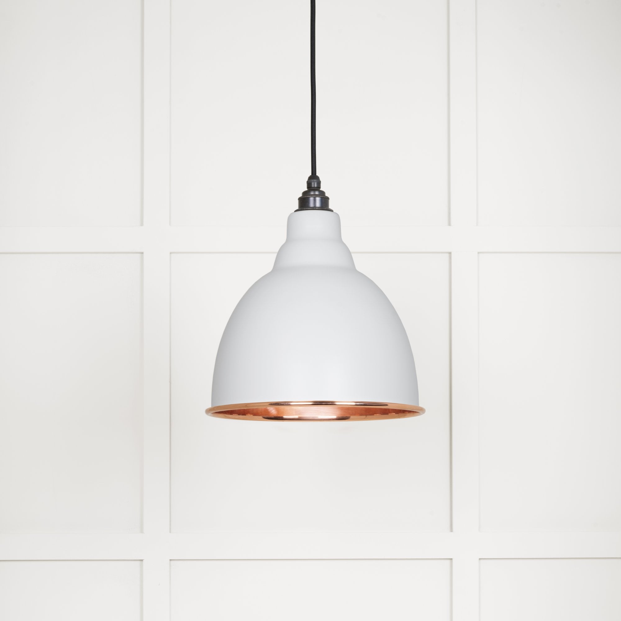 From The Anvil Smooth Copper Brindley Pendant - Flock (Matt White)