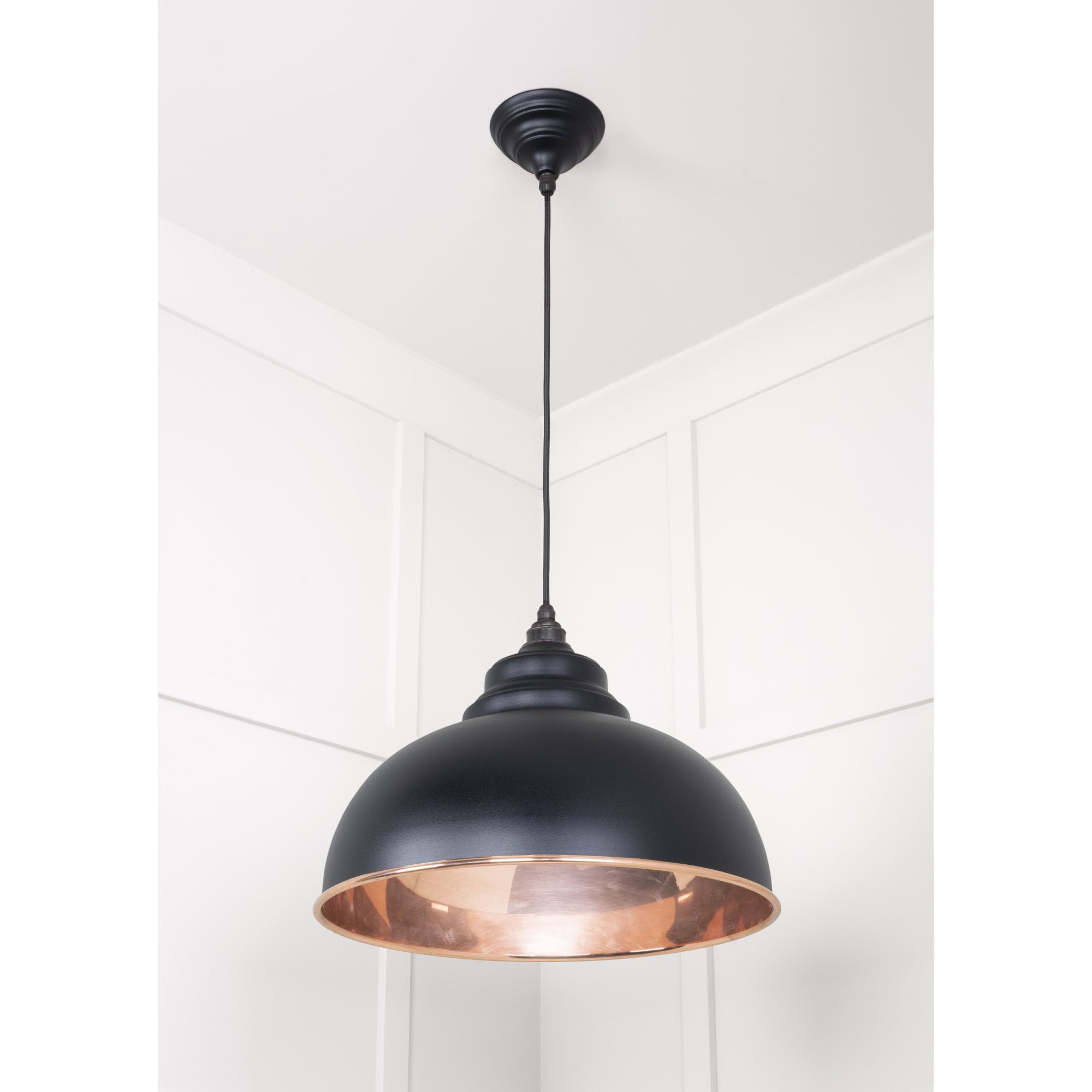 From The Anvil Smooth Copper Harborne Pendant - Elan Black