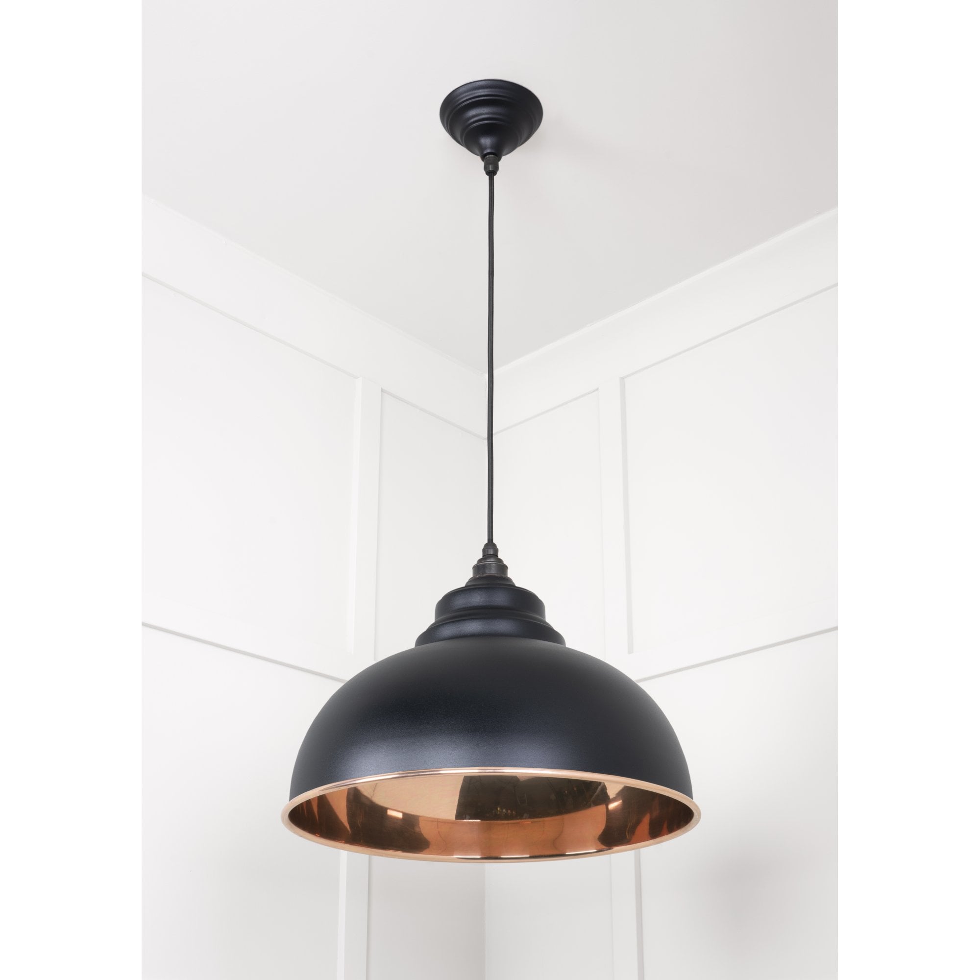 From The Anvil Smooth Copper Harborne Pendant - Elan Black