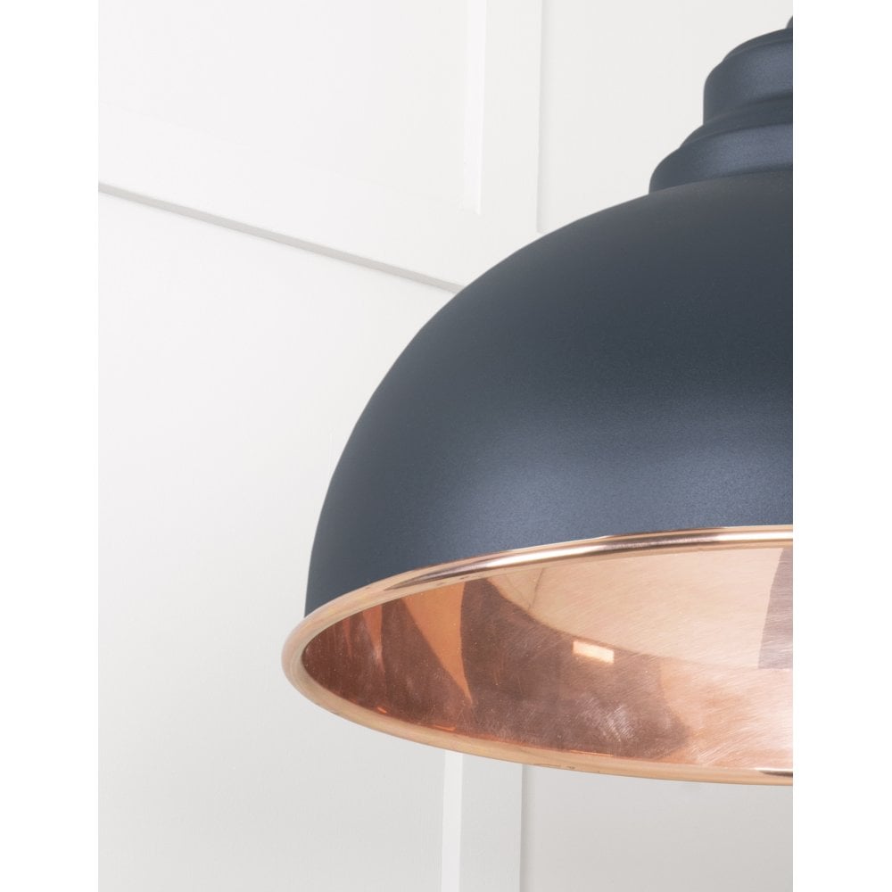 From The Anvil Smooth Copper Harborne Pendant - Soot (Dark Grey)