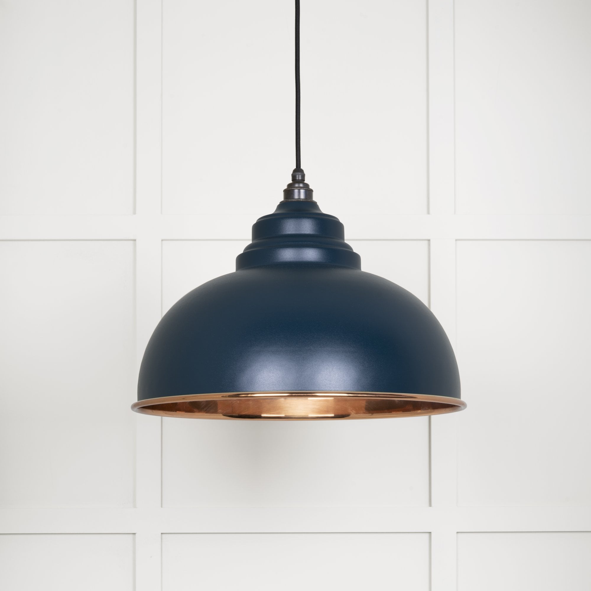 From The Anvil Smooth Copper Harborne Pendant - Dusk (Dark Blue/Grey)