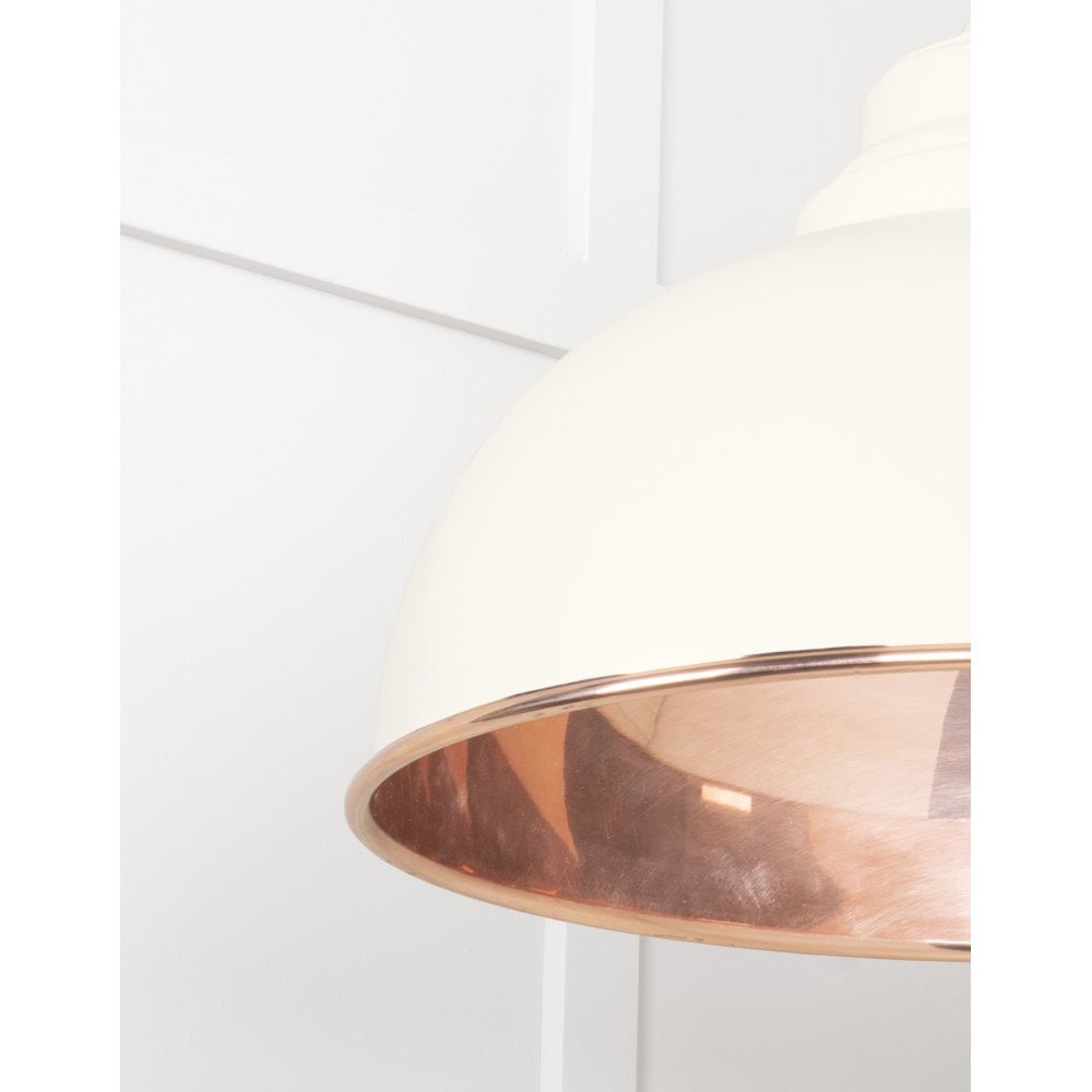 From The Anvil Smooth Copper Harborne Pendant - Teasel (Off White/Cream)