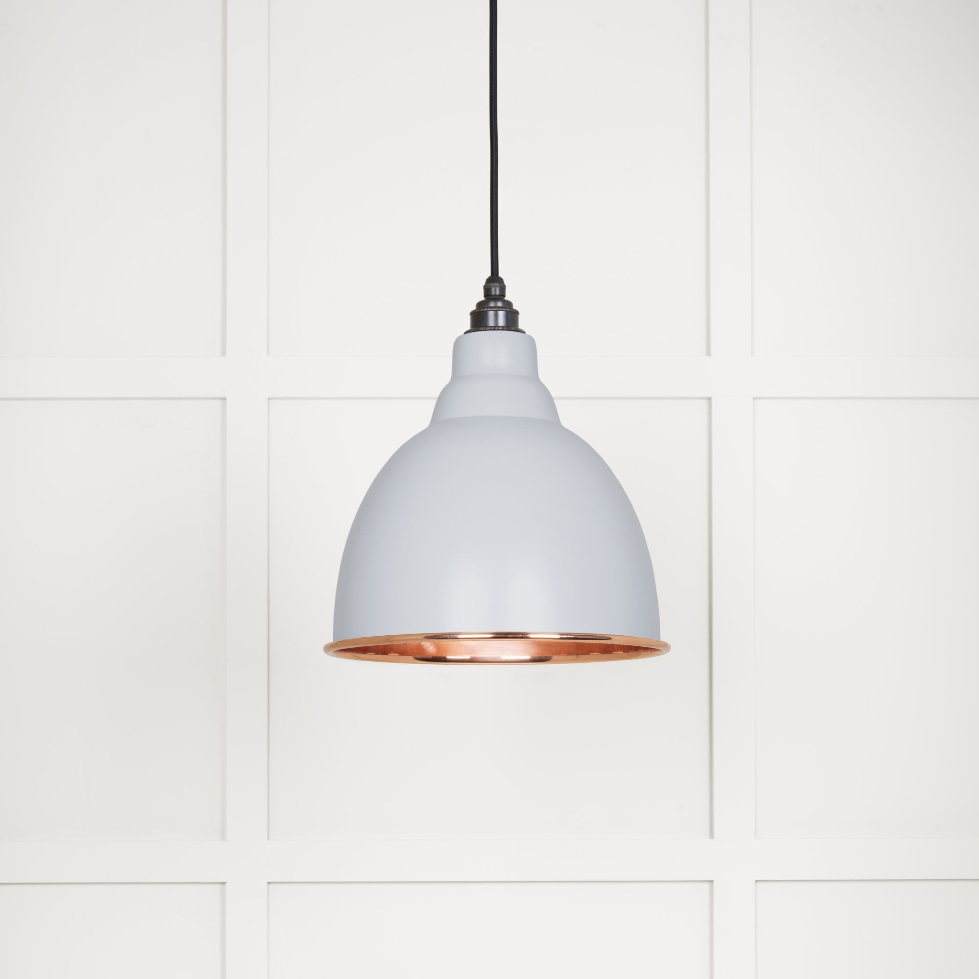 From The Anvil Smooth Copper Brindley Pendant - Birch (Pale Grey)
