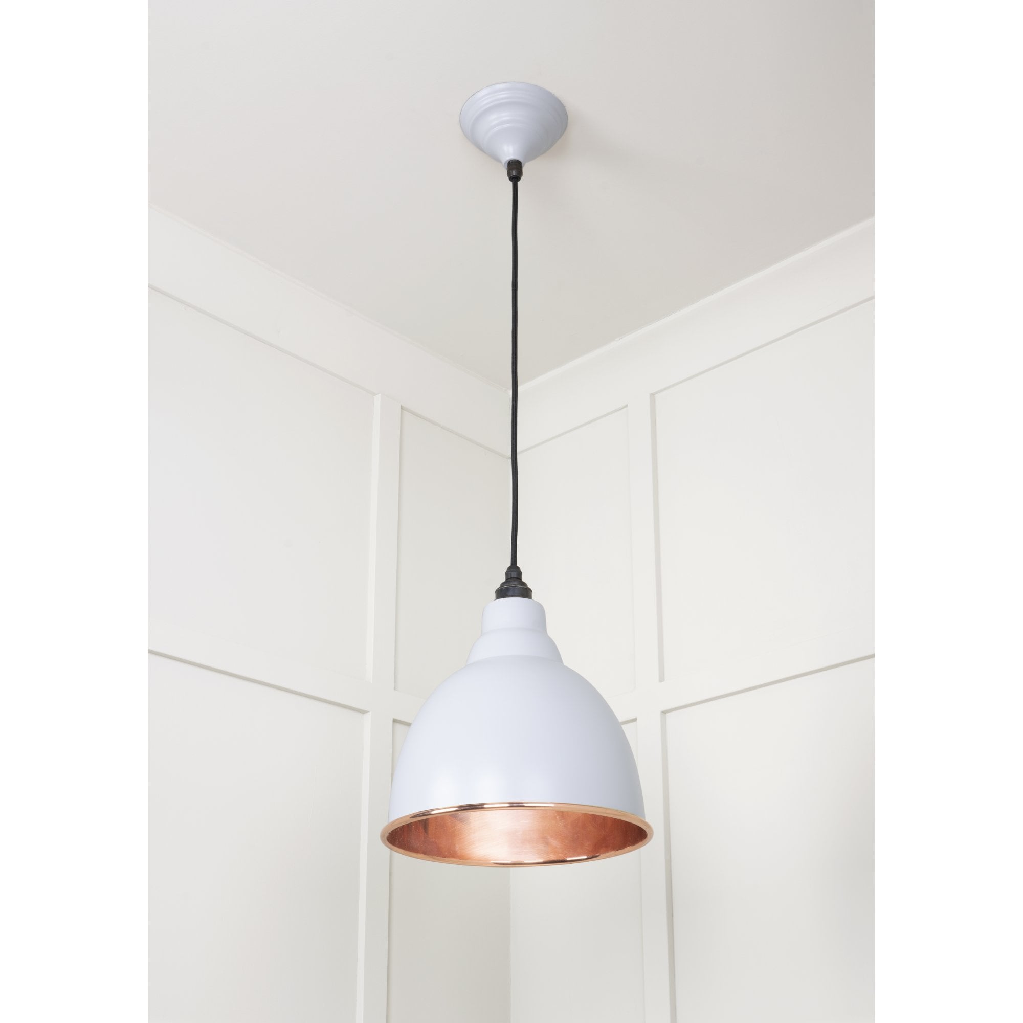 From The Anvil Smooth Copper Brindley Pendant - Birch (Pale Grey)