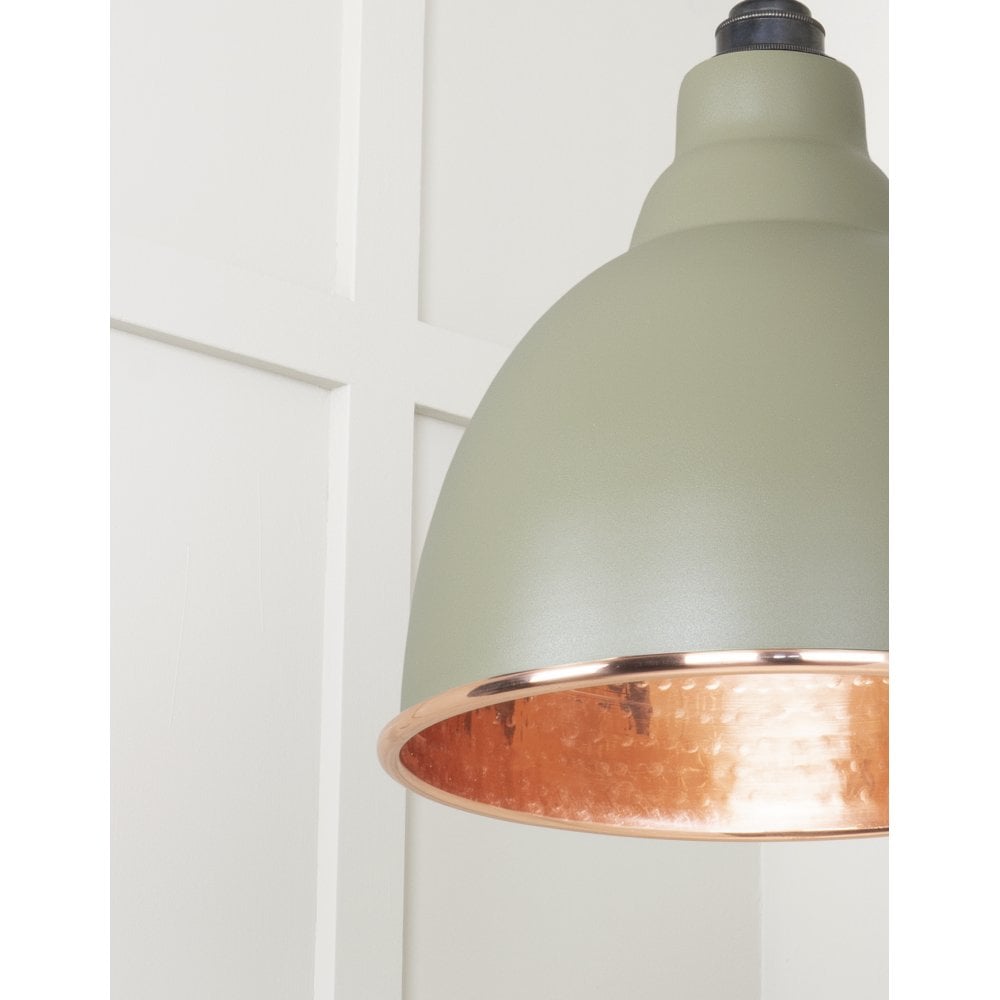 From The Anvil Hammered Copper Brindley Pendant - Tump (Pale Green)