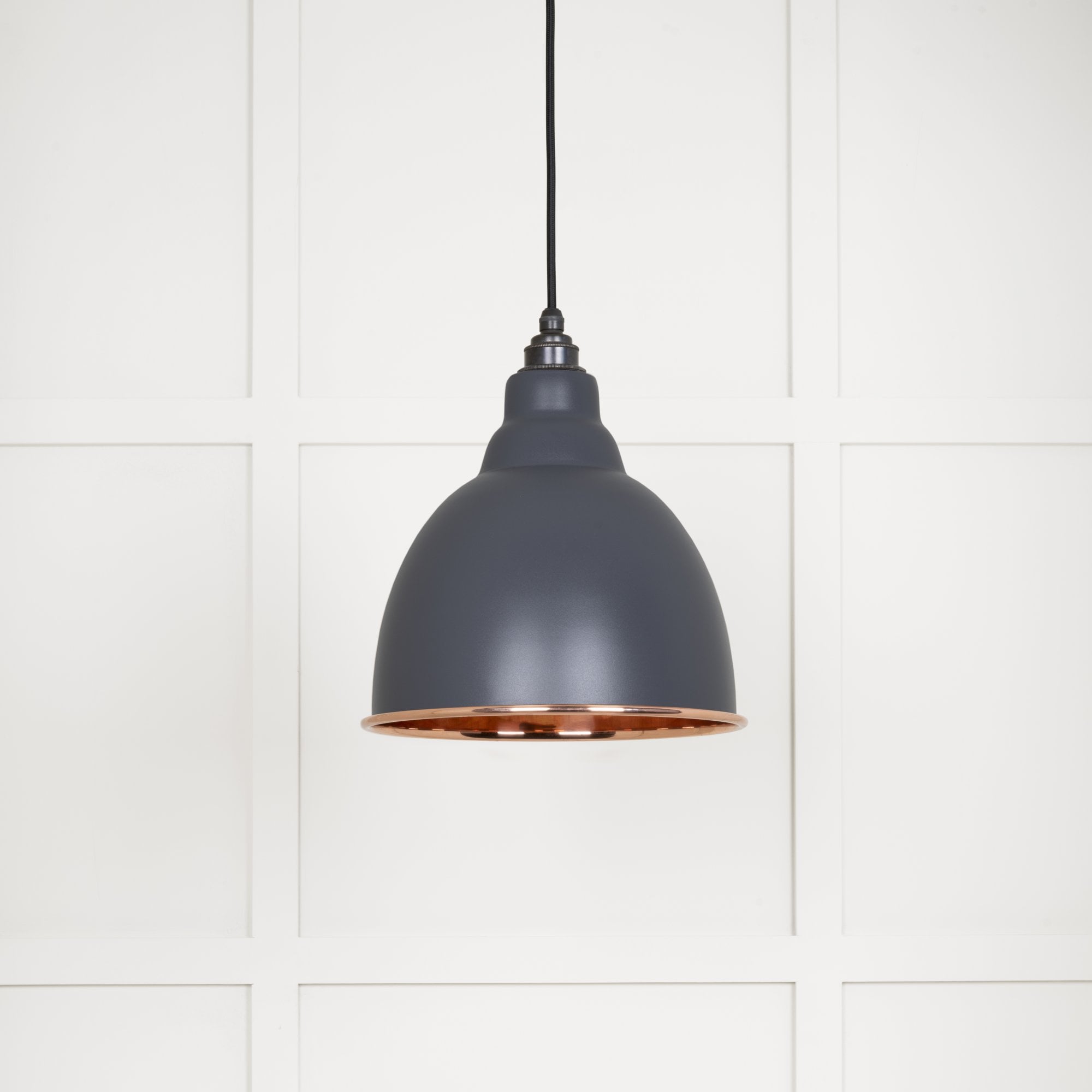 From The Anvil Smooth Copper Brindley Pendant - Slate (Mid Grey)