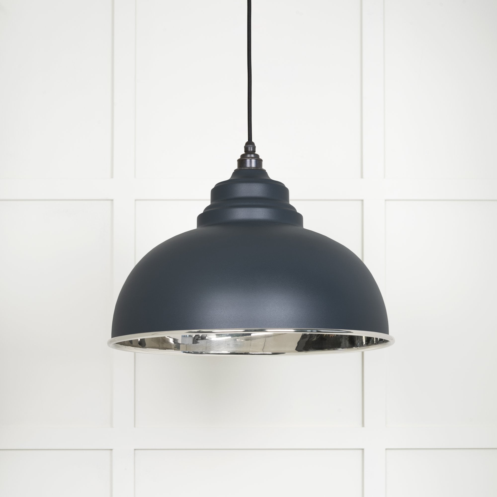 From The Anvil Smooth Nickel Harborne Pendant - Soot (Dark Grey)