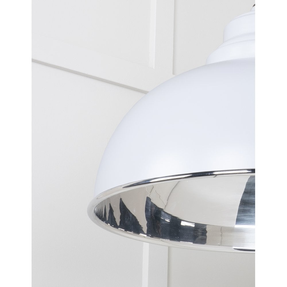 From The Anvil Smooth Nickel Harborne Pendant - Birch (Pale Grey)