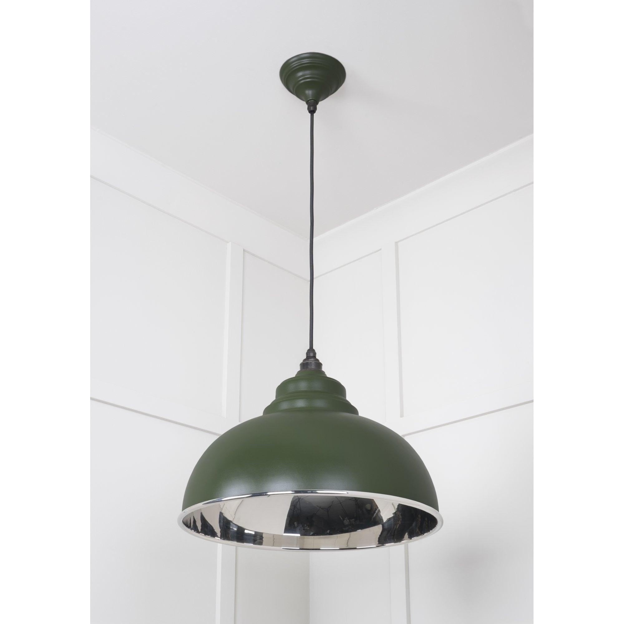 From The Anvil Smooth Nickel Harborne Pendant - Heath (Earthy Green)