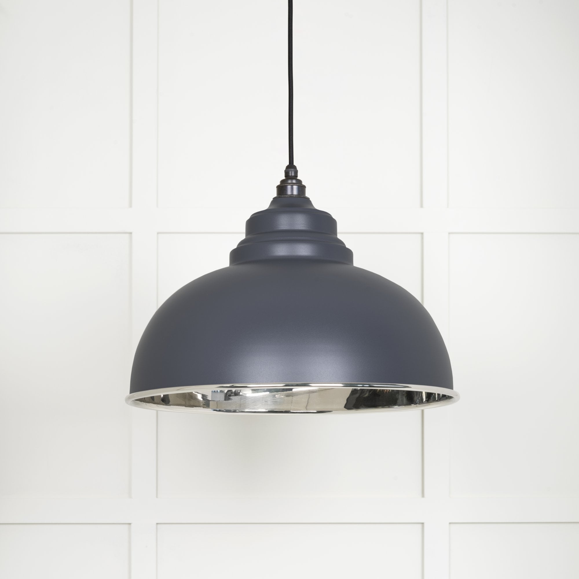 From The Anvil Smooth Nickel Harborne Pendant - Slate (Mid Grey)