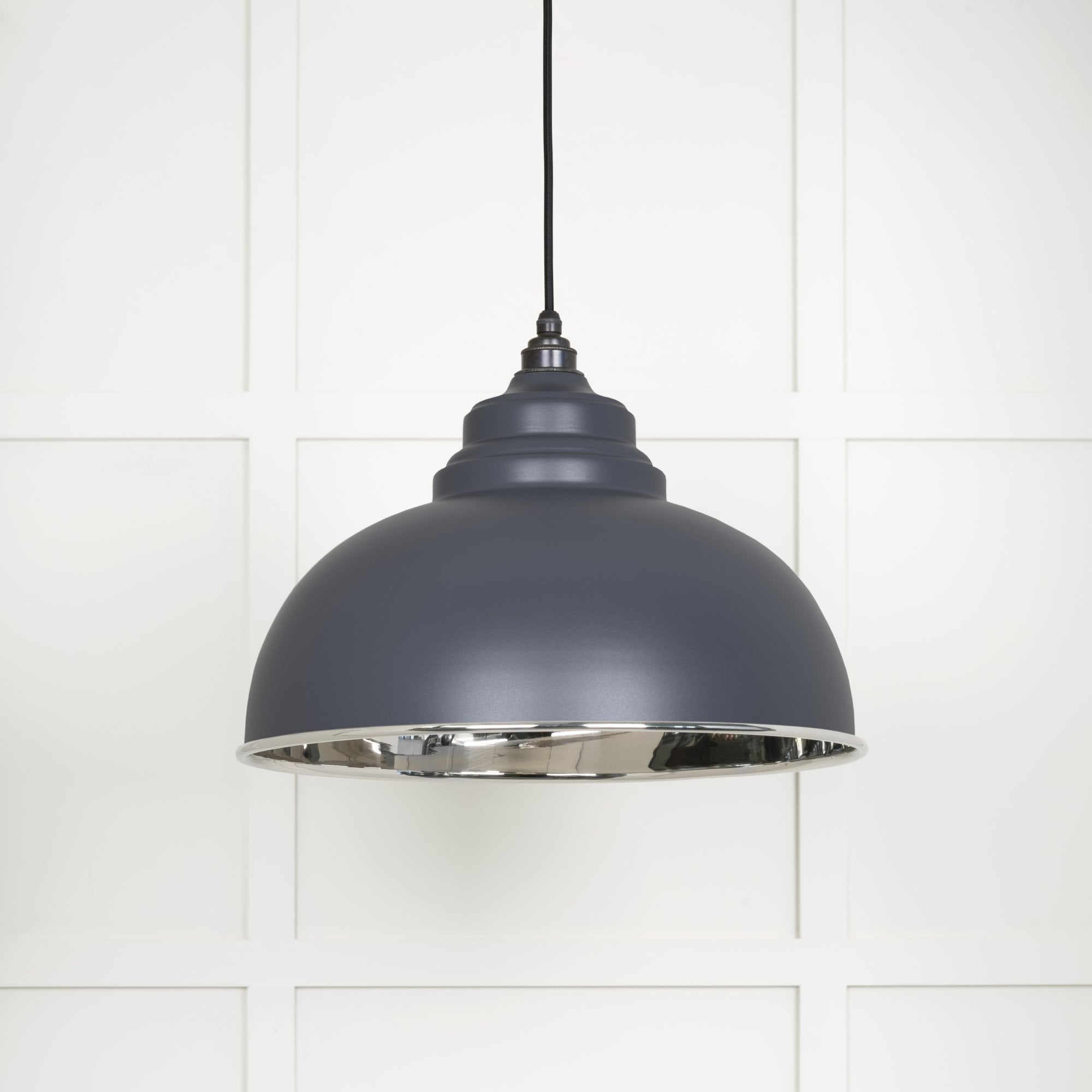 From The Anvil Smooth Nickel Harborne Pendant - Slate (Mid Grey)