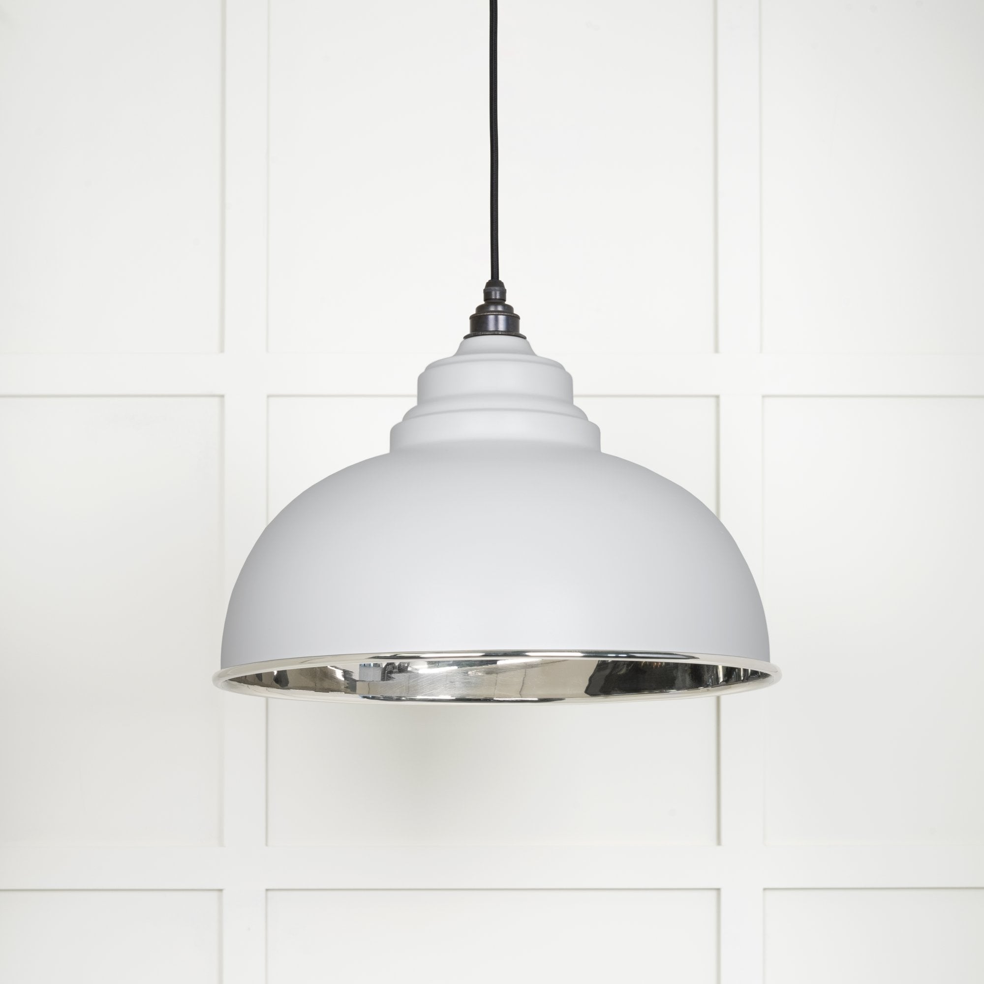 From The Anvil Smooth Nickel Harborne Pendant - Flock (Matt White)