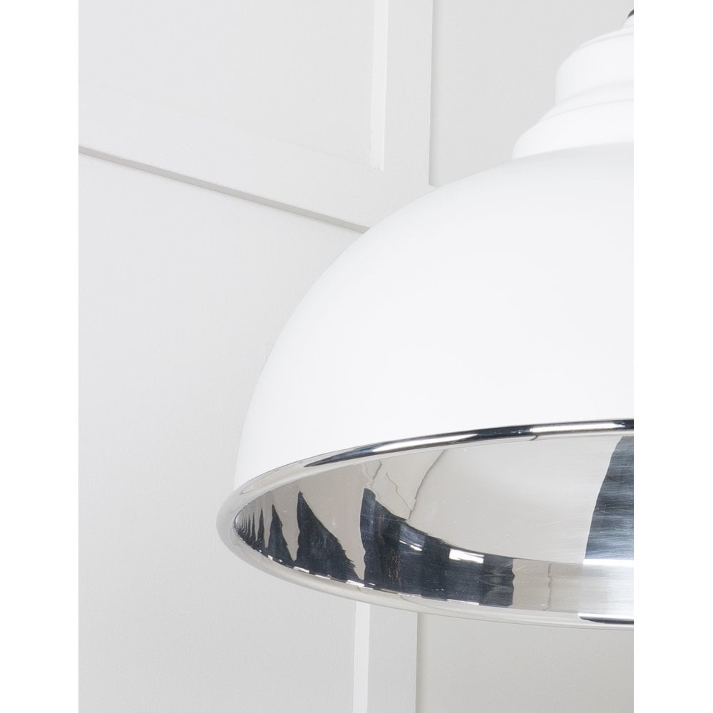 From The Anvil Smooth Nickel Harborne Pendant - Flock (Matt White)