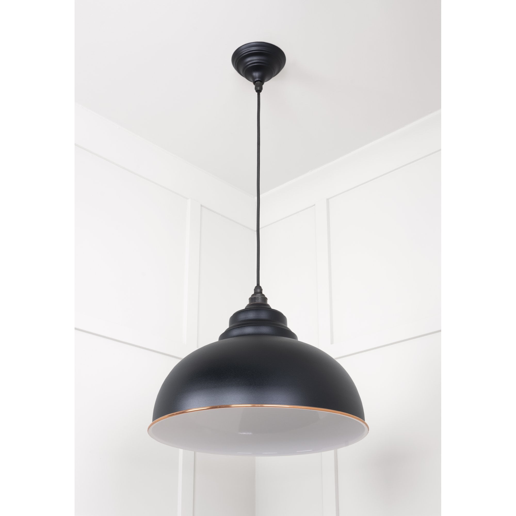 From The Anvil White Gloss Harborne Pendant - Elan Black