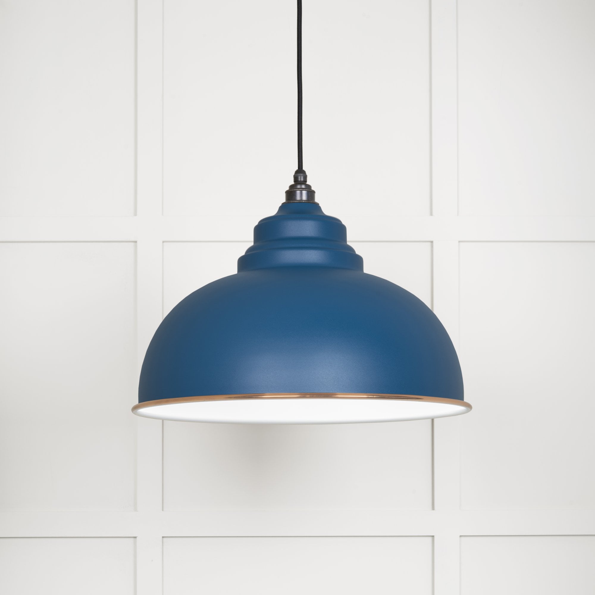 From The Anvil White Gloss Harborne Pendant - Upstream (Blue)