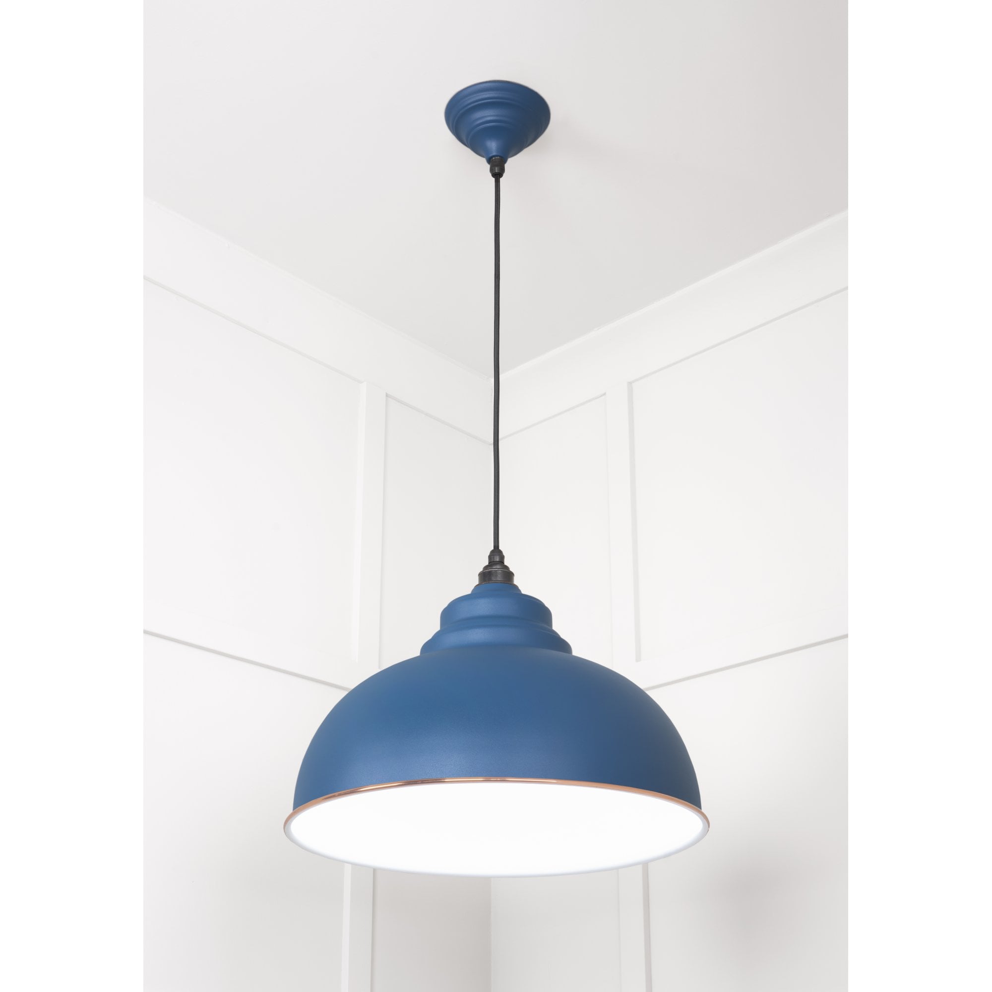 From The Anvil White Gloss Harborne Pendant - Upstream (Blue)