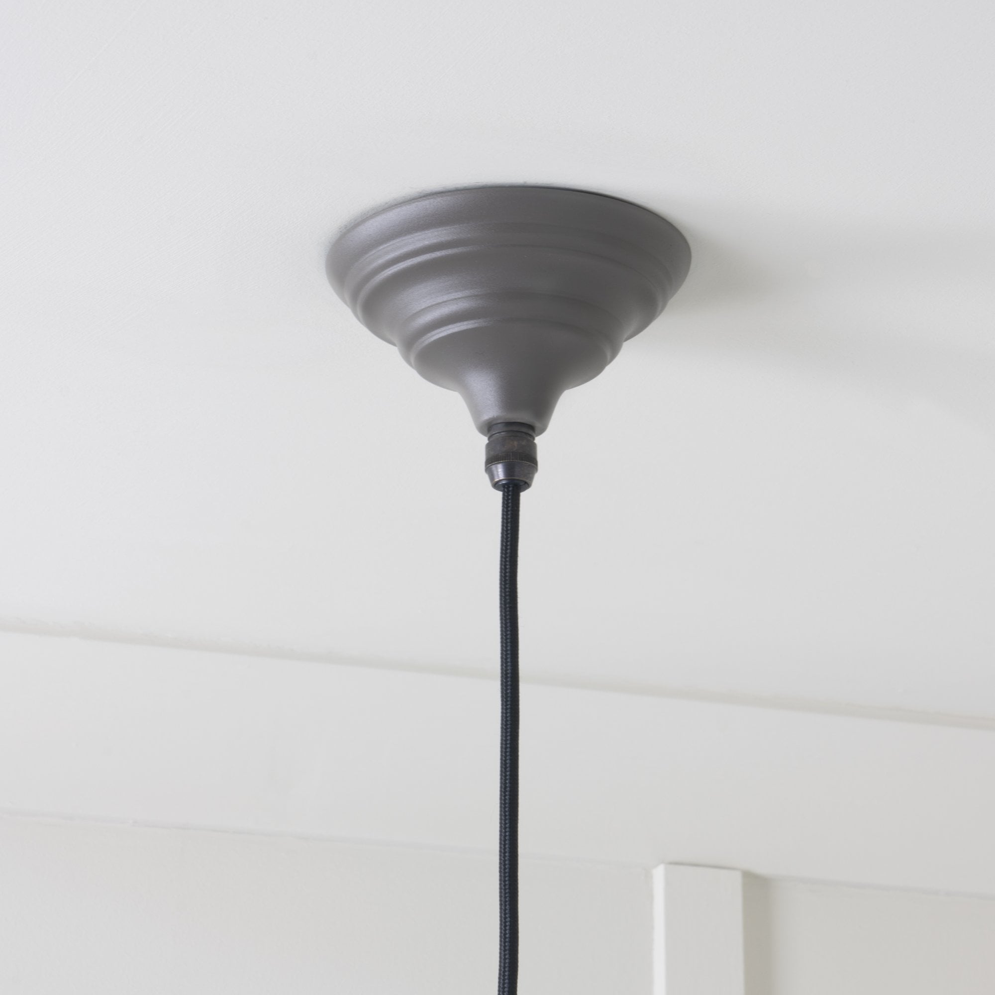 From The Anvil White Gloss Harborne Pendant - Bluff (Warm Grey)