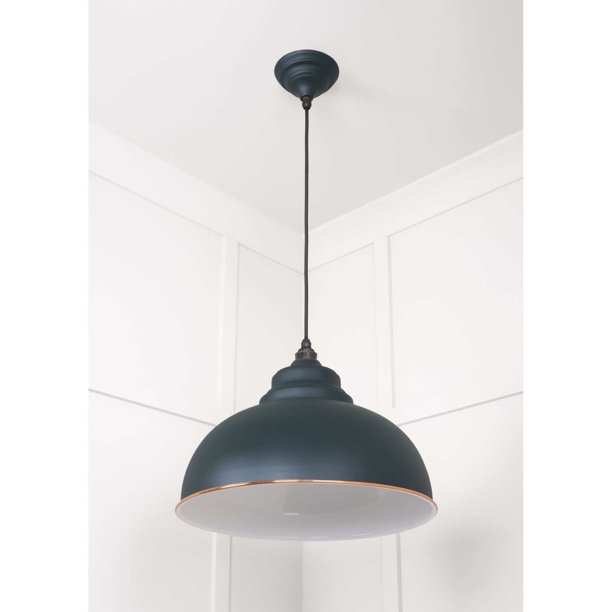 From The Anvil White Gloss Harborne Pendant - Dingle (Rich Green)