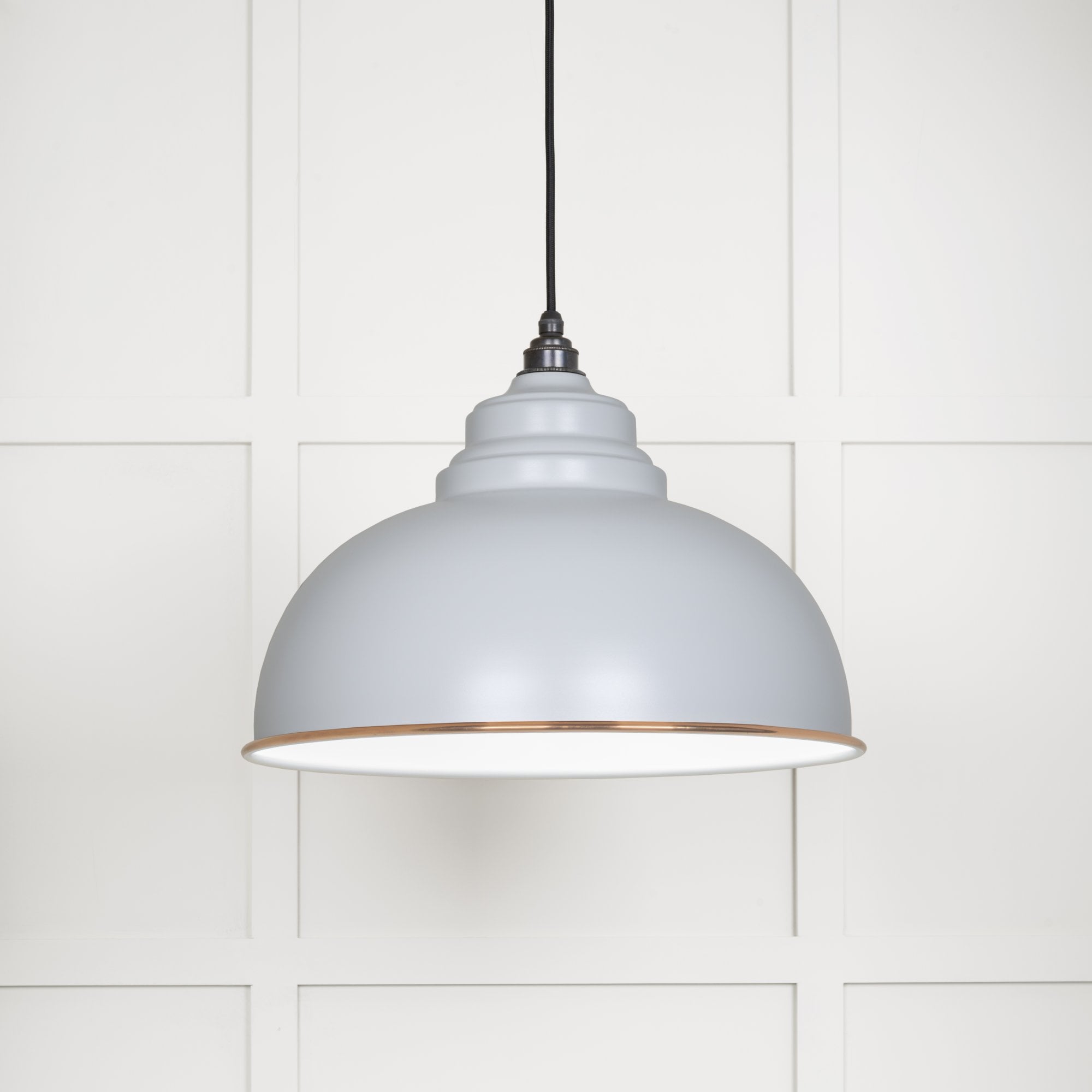 From The Anvil White Gloss Harborne Pendant - Birch (Pale Grey)