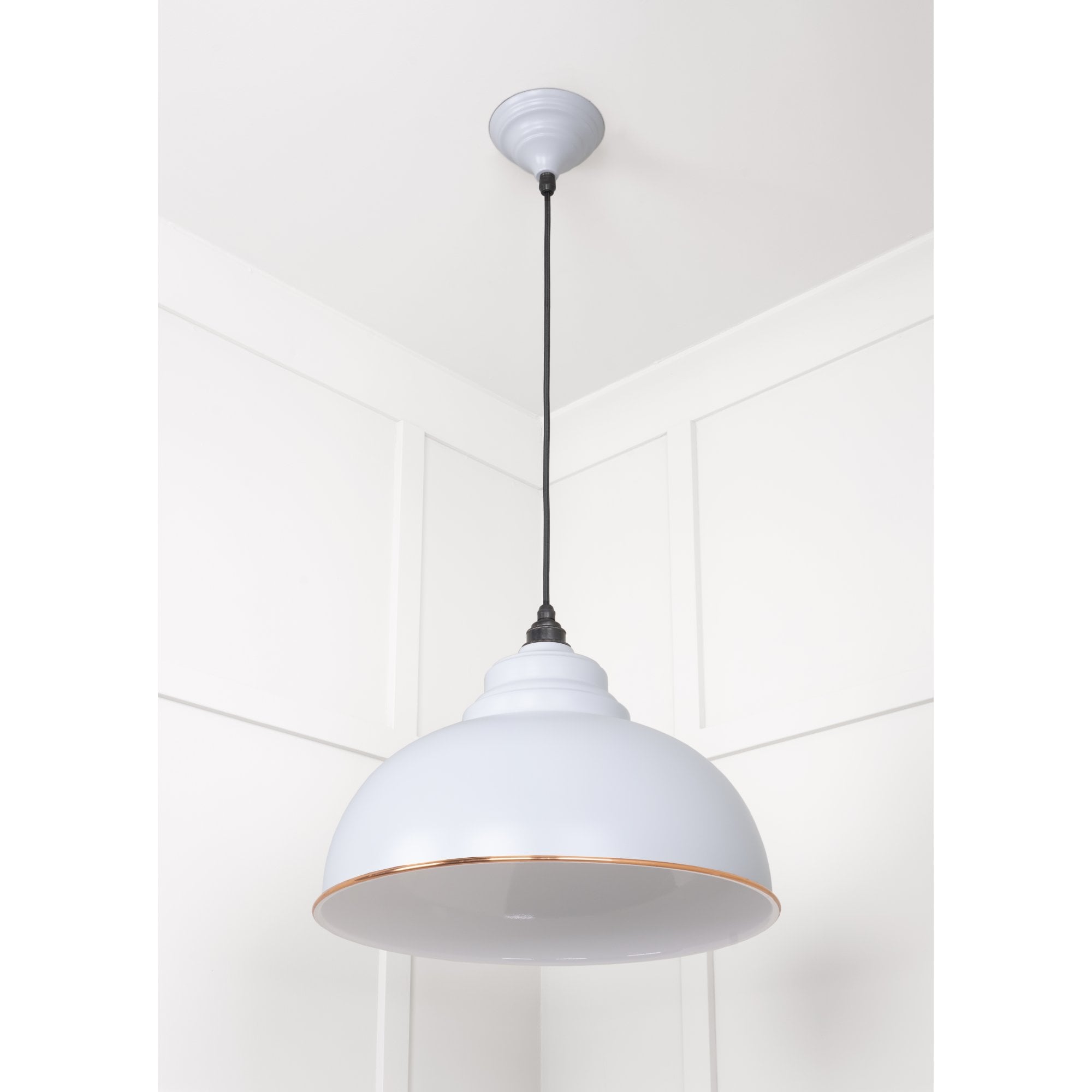 From The Anvil White Gloss Harborne Pendant - Birch (Pale Grey)