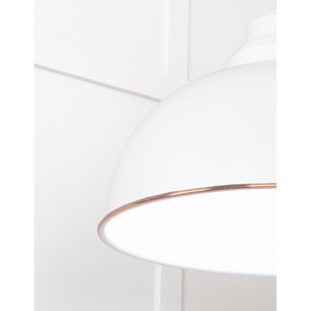 From The Anvil White Gloss Harborne Pendant - Flock (Matt White)