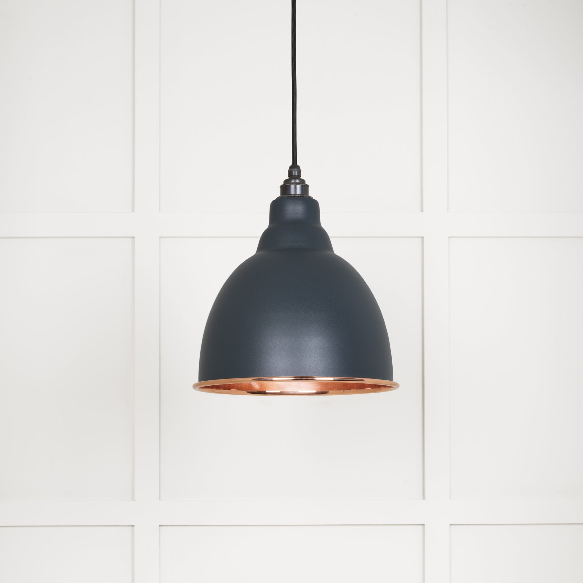 From The Anvil Smooth Copper Brindley Pendant - Soot (Dark Grey)