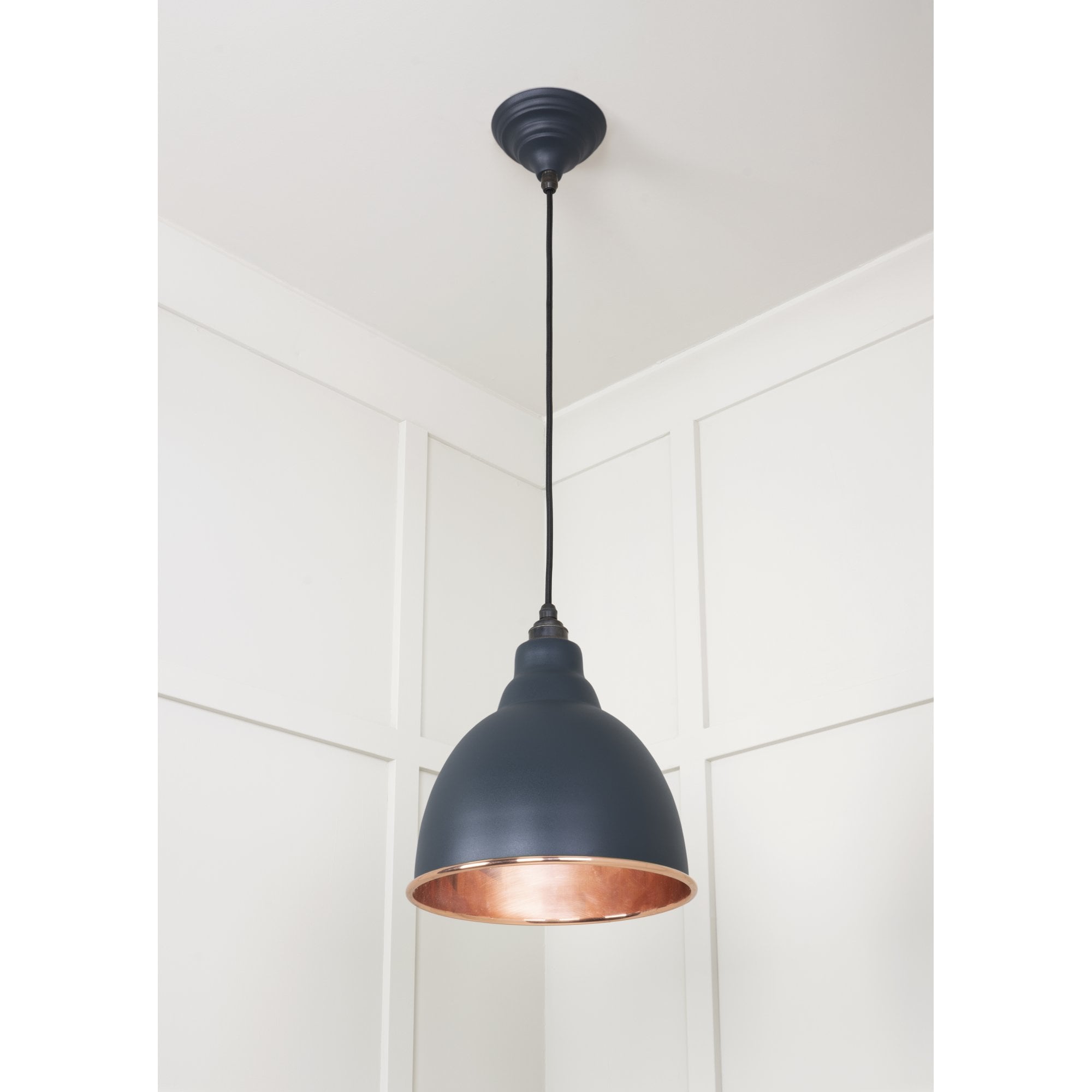 From The Anvil Smooth Copper Brindley Pendant - Soot (Dark Grey)