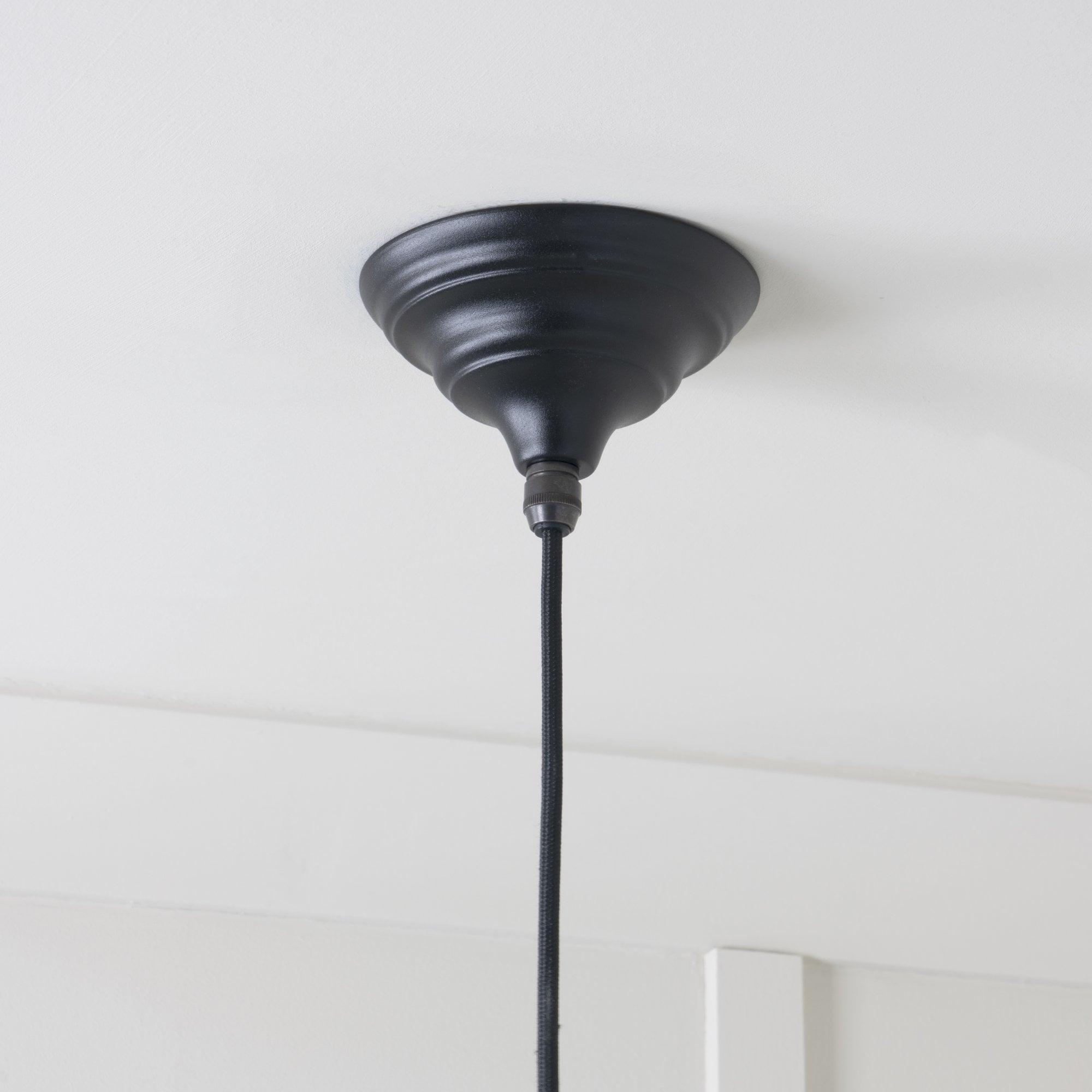 From The Anvil Smooth Brass Harborne Pendant - Elan Black
