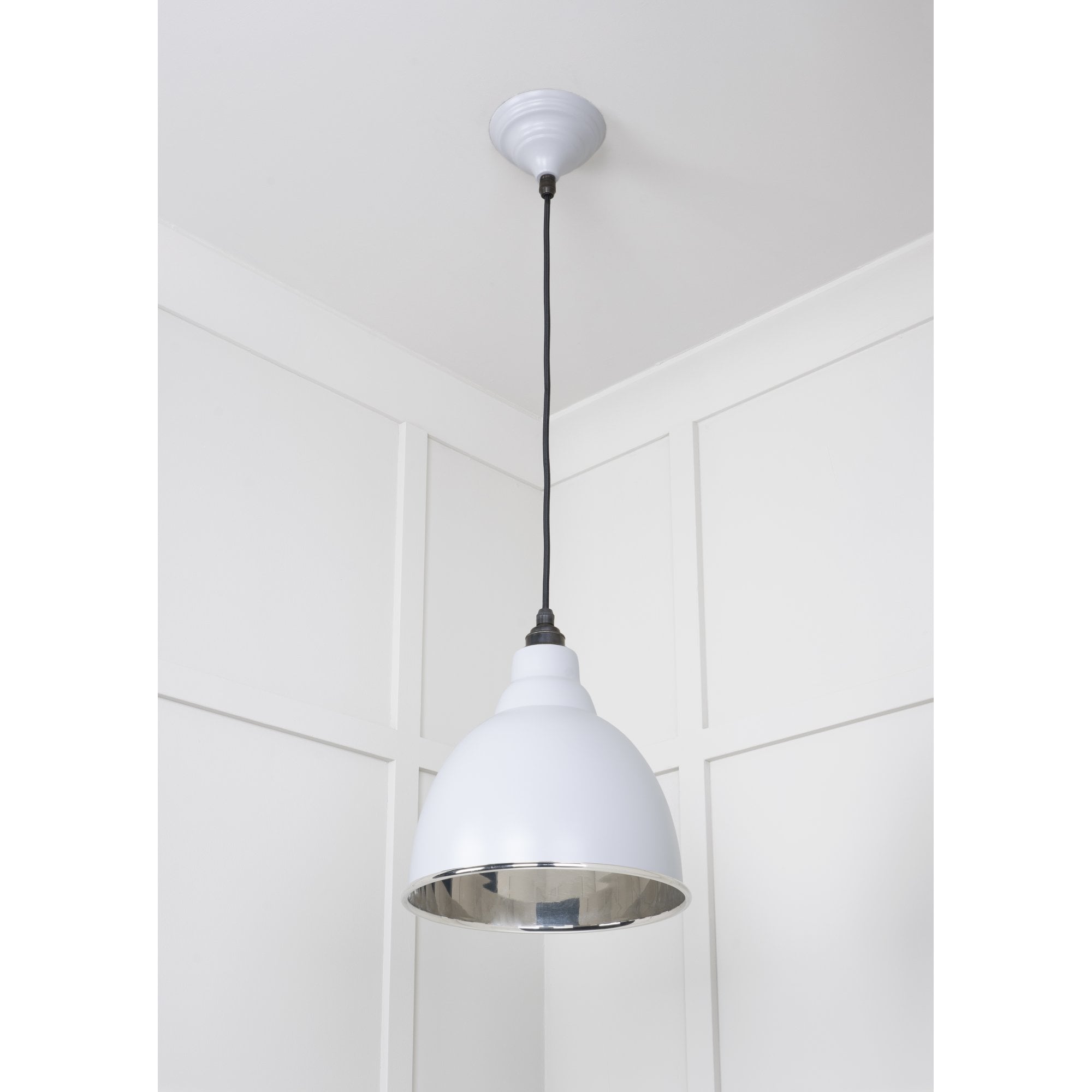From The Anvil Smooth Nickel Brindley Pendant - Birch (Pale Grey)