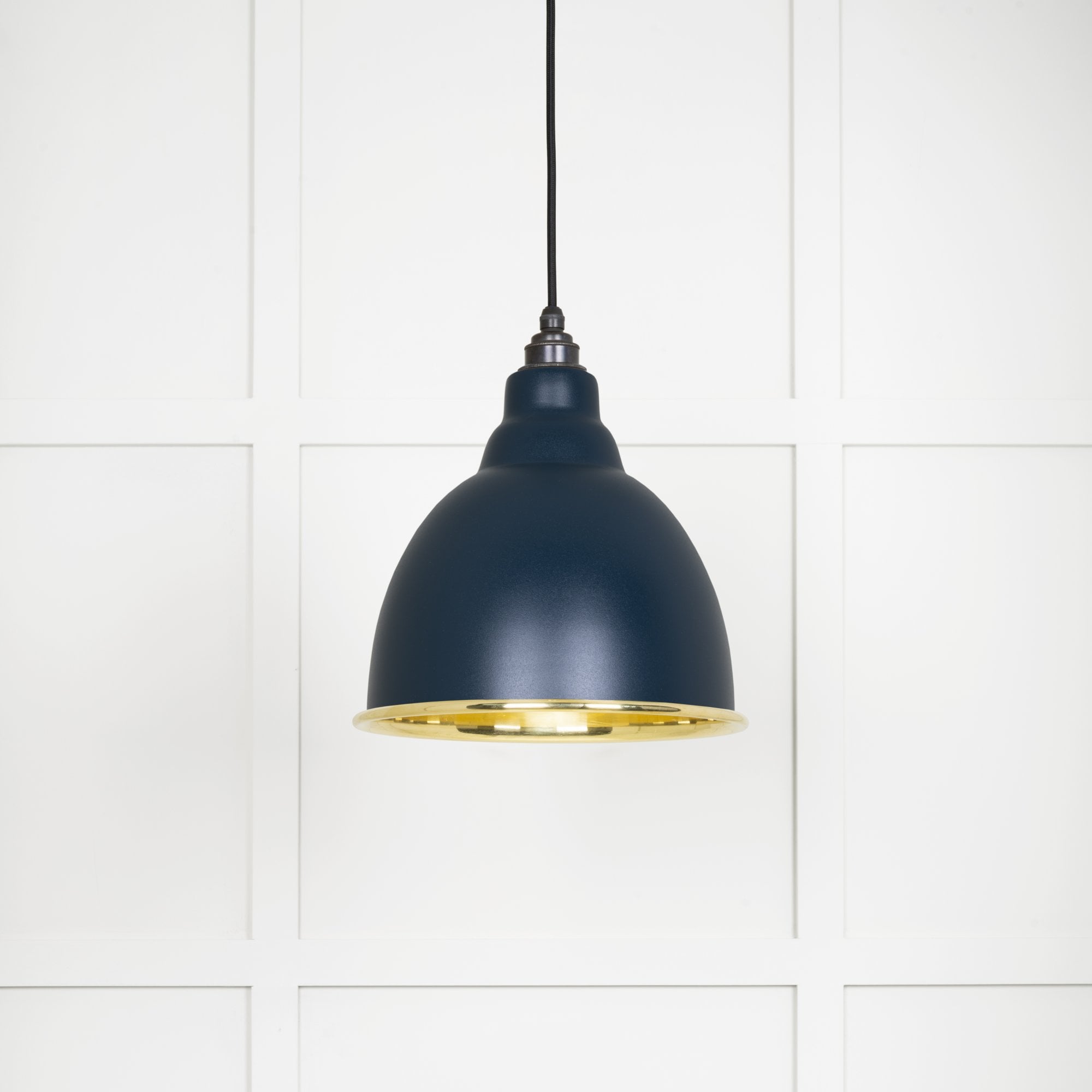 From The Anvil Smooth Brass Brindley Pendant - Dusk (Dark Blue/Grey)