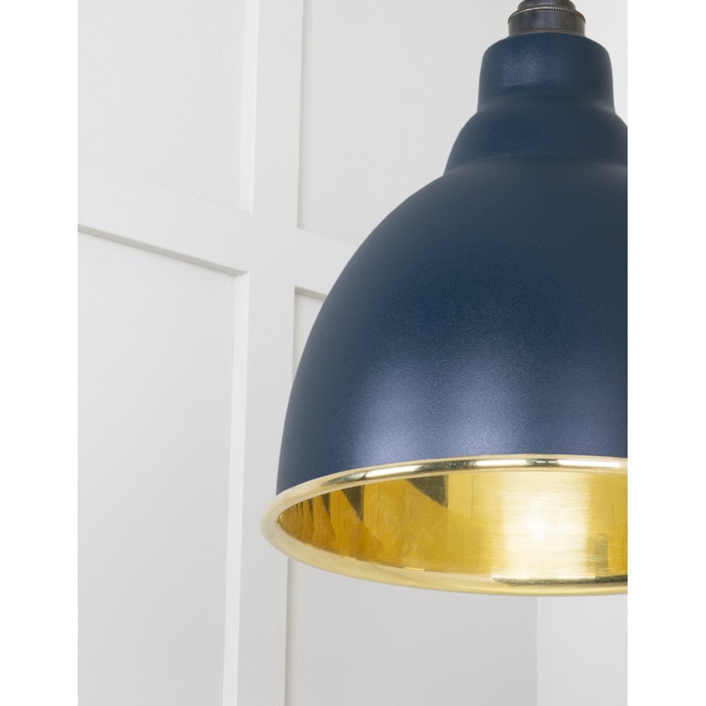 From The Anvil Smooth Brass Brindley Pendant - Dusk (Dark Blue/Grey)