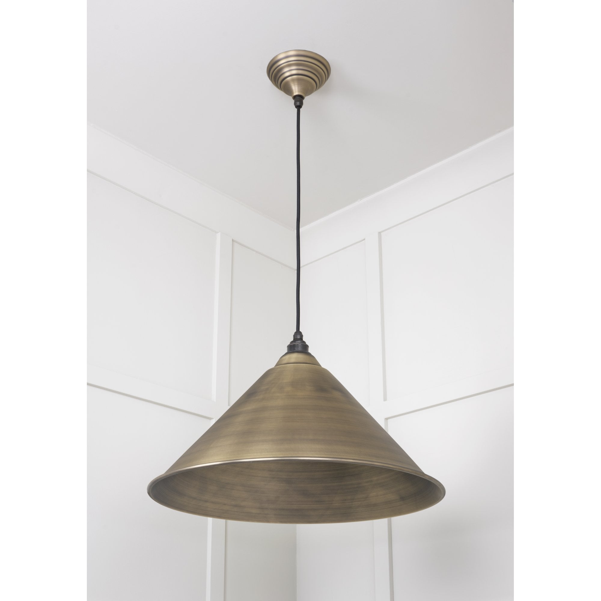 From The Anvil Aged Brass Hockley Pendant