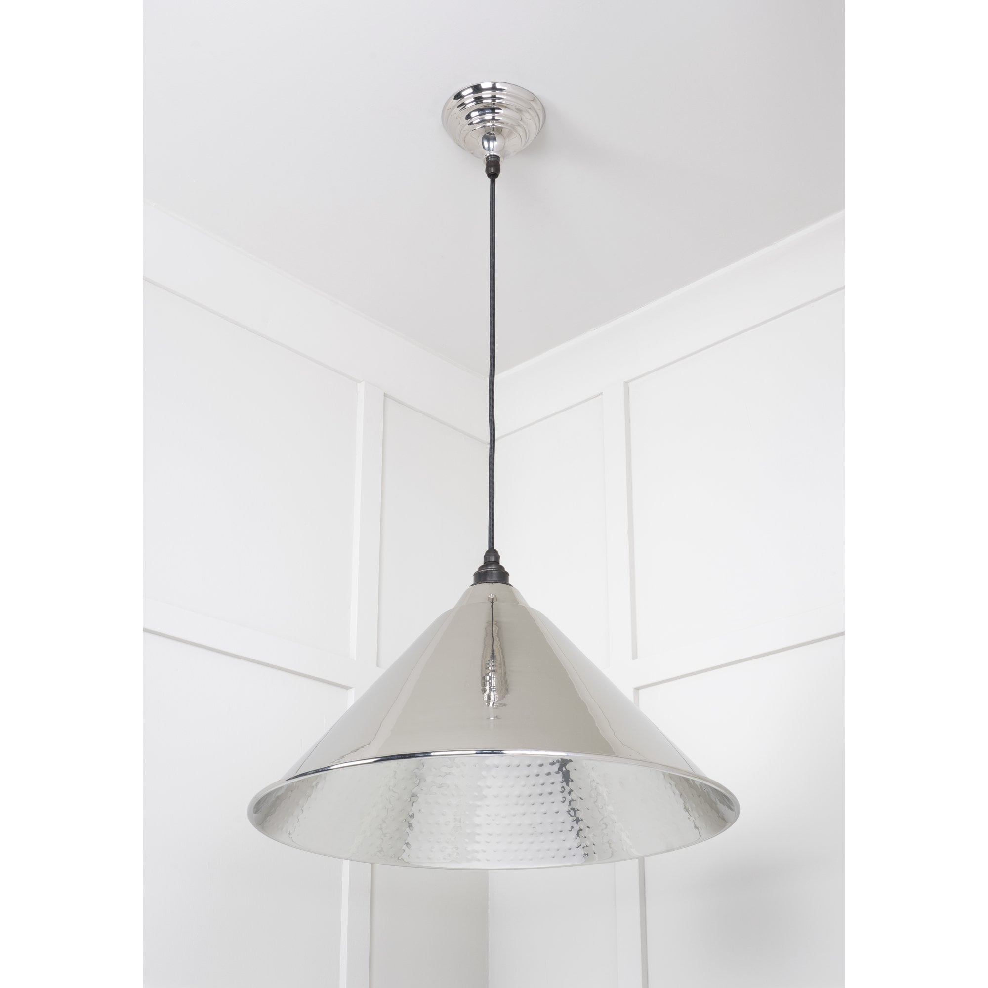 From The Anvil Hammered Nickel Hockley Pendant