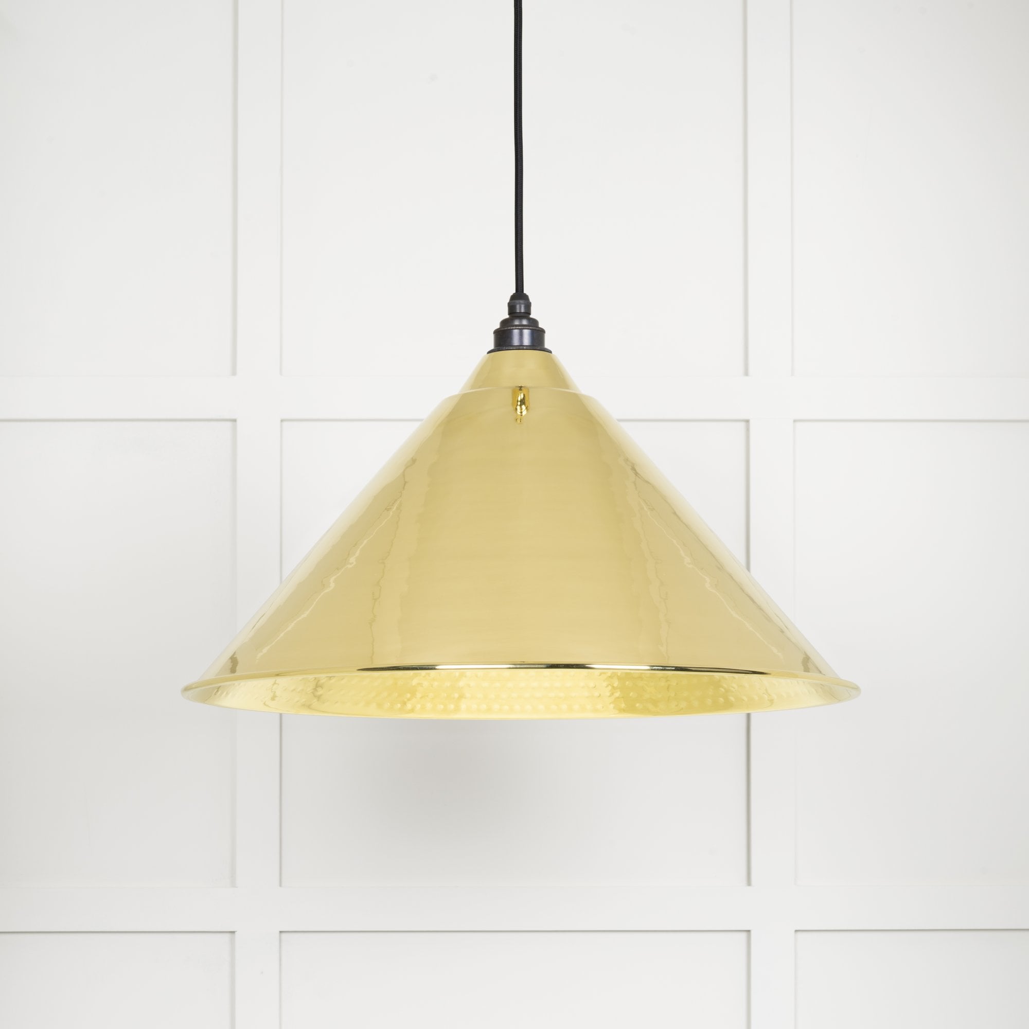 From The Anvil Hammered Brass Hockley Pendant