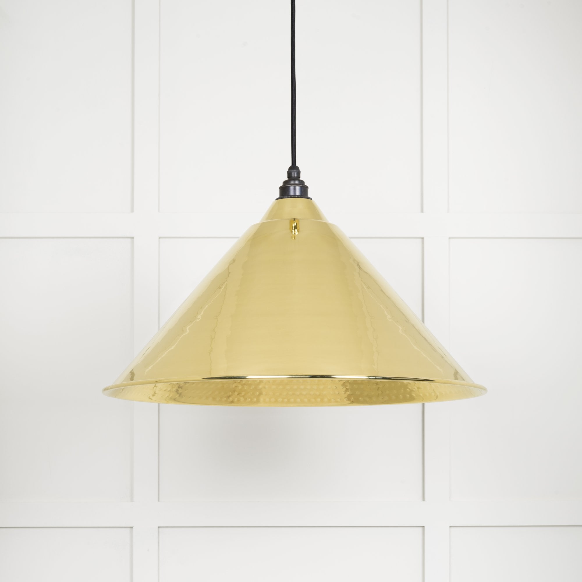 From The Anvil Hammered Brass Hockley Pendant