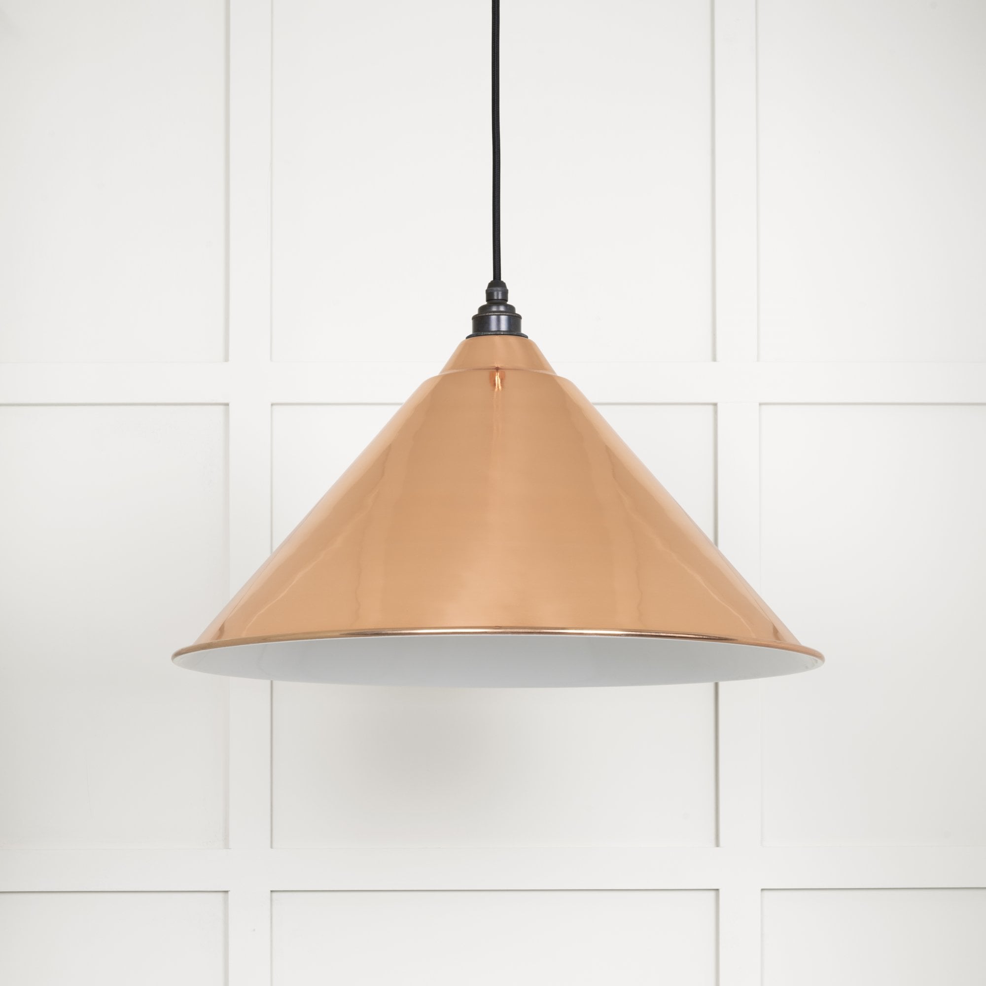 From The Anvil White Gloss Hockley Pendant - Copper
