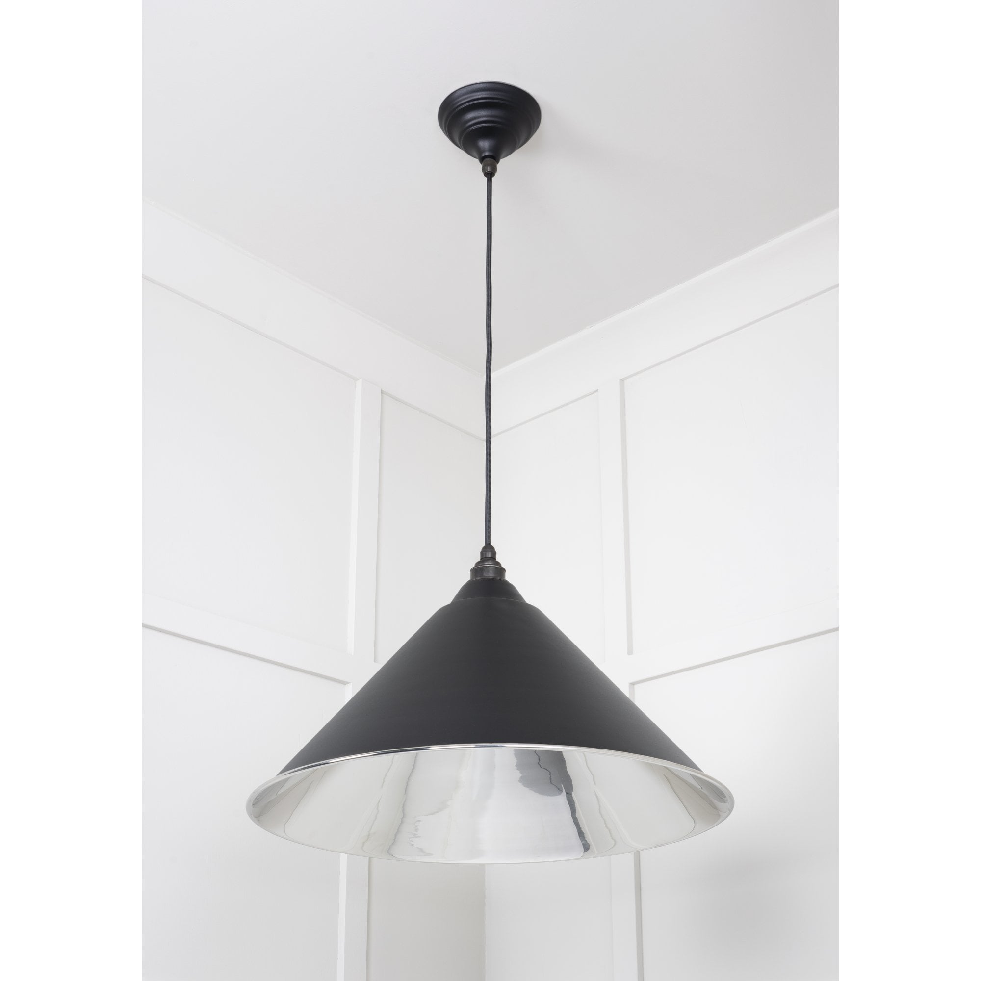 From The Anvil Smooth Nickel Hockley Pendant - Elan Black