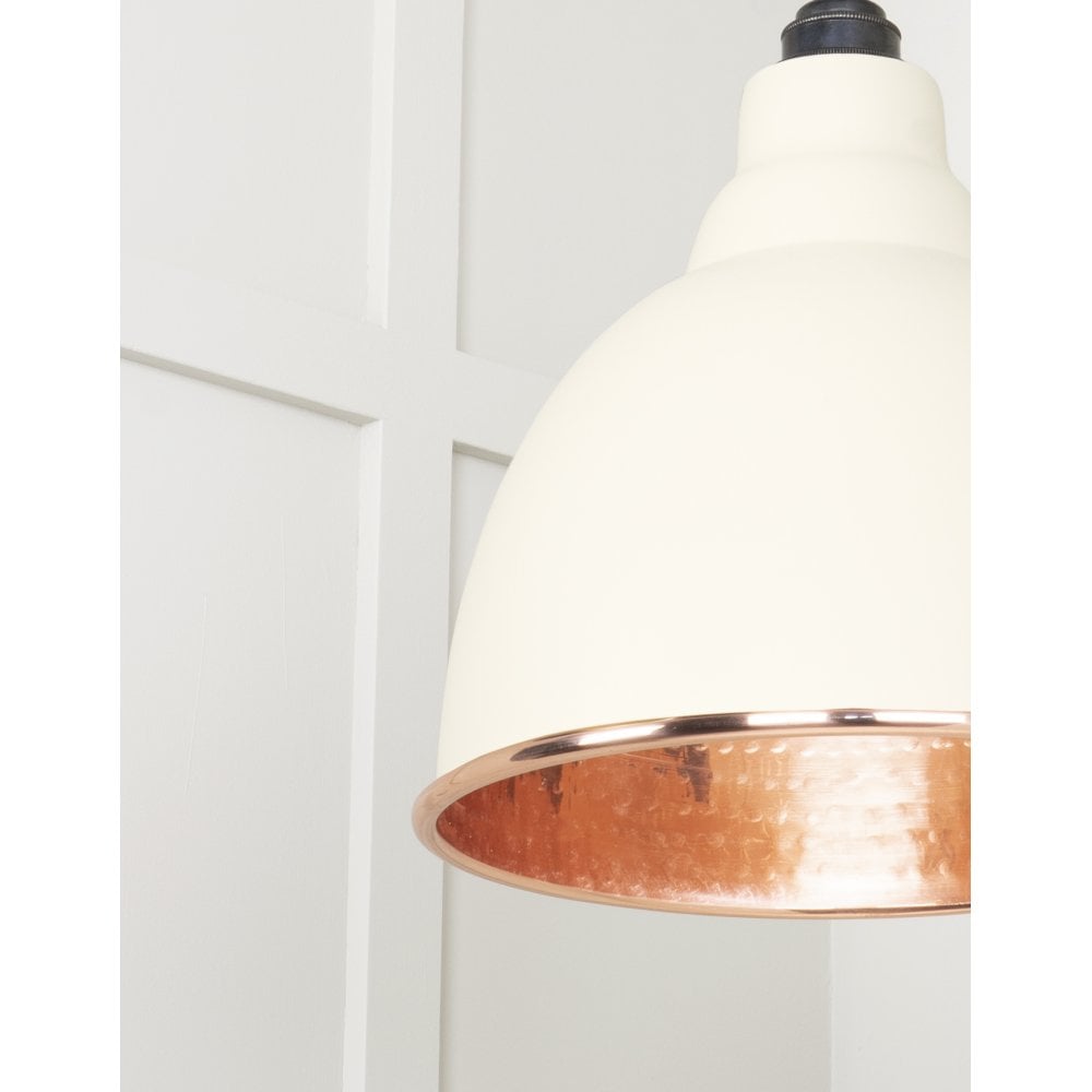 From The Anvil Hammered Copper Brindley Pendant - Teasel (Off White/Cream)